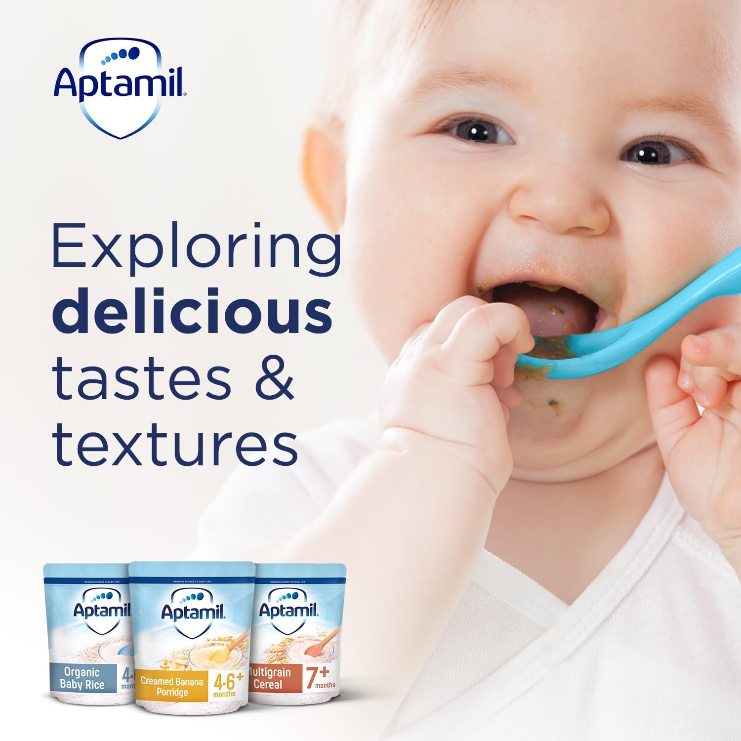 Aptamil Multigrain Banana & Berry Porridge Baby Food Cereal, 7+ Months, 200g 3