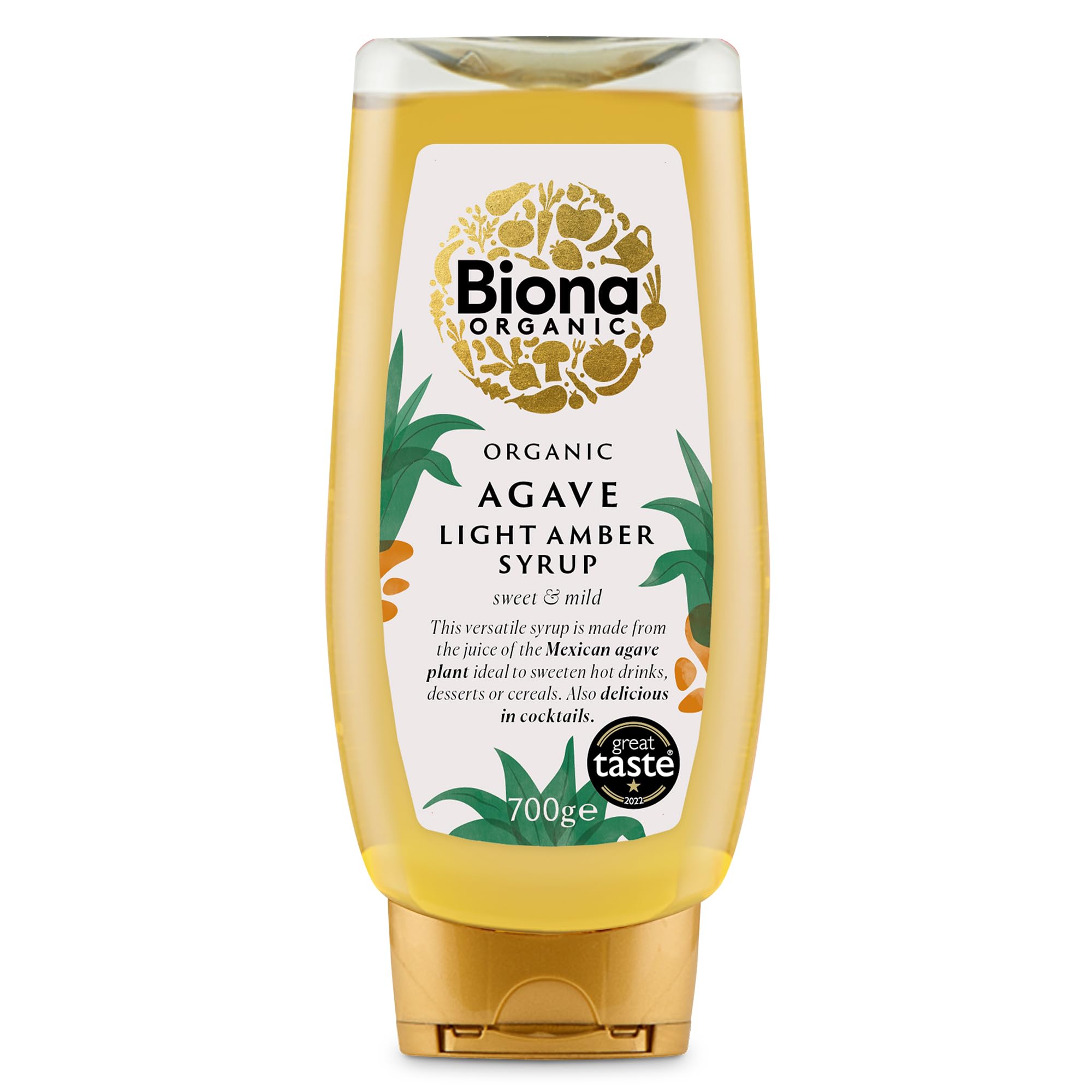 Biona Organic Agave Light Syrup - Low GI Sweetener | Vegan | 250ml