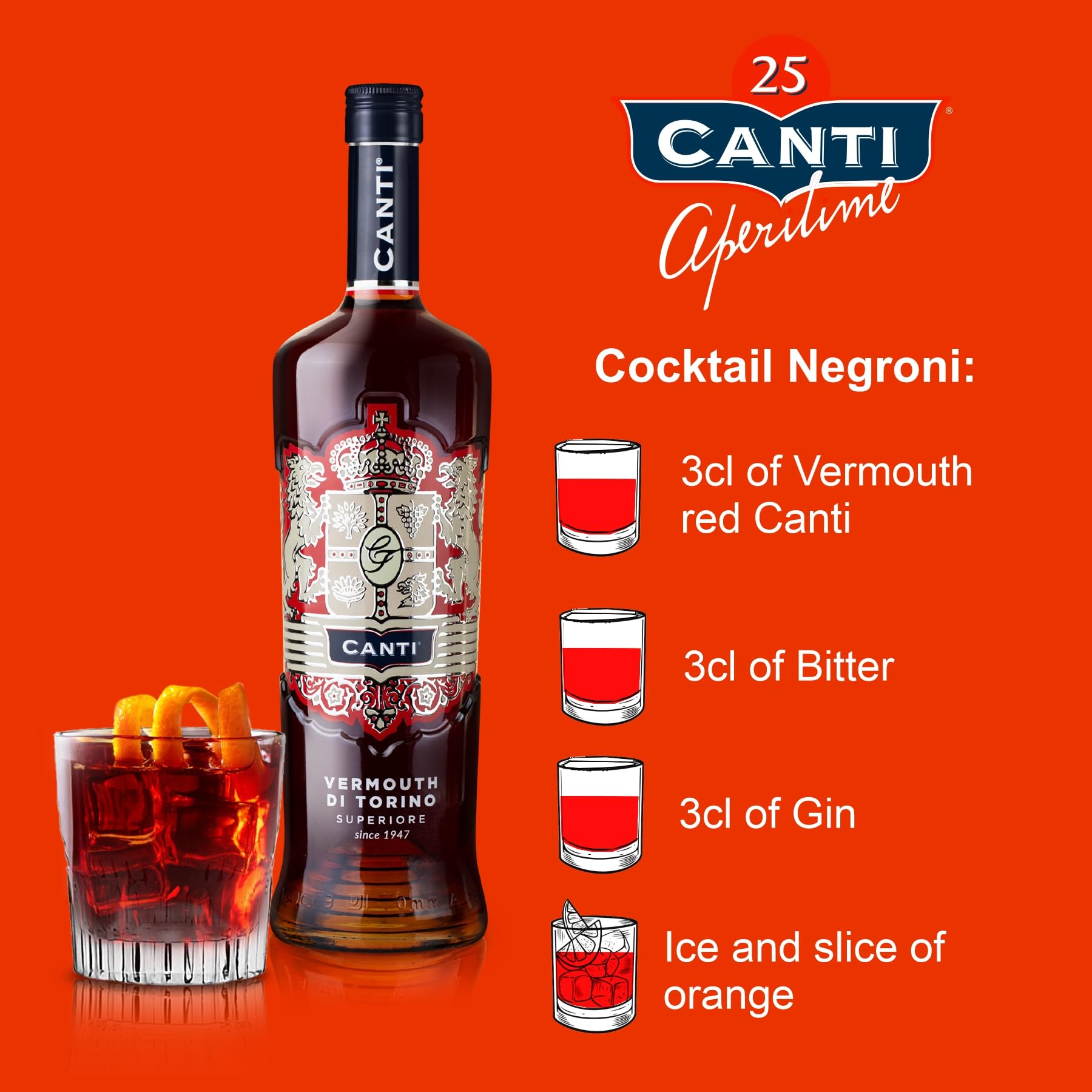 Canti - Superior Red Vermouth from Turin 18% (750ml) 10