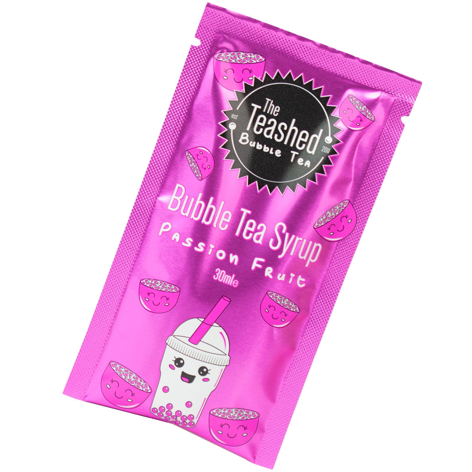 The TeaShed Passion Fruit Bubble Tea Syrup - 30ml Single Serve | Makes 1 Iced Tea