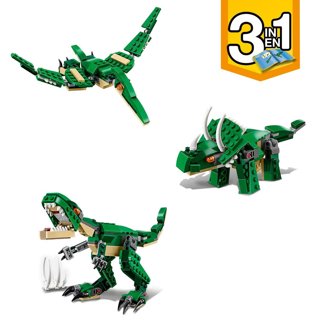 LEGO Creator Mighty Dinosaurs 3-in-1 Building Set - T-Rex, Triceratops & Pterodactyl - 174 Pieces