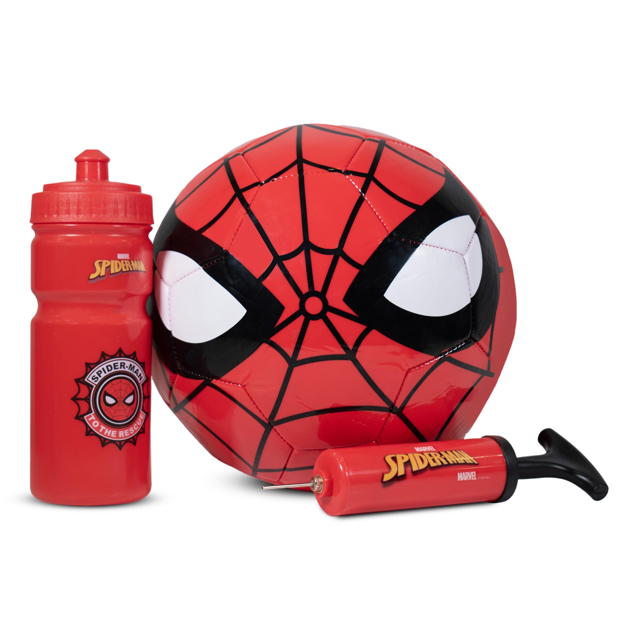 Hy-Pro Spiderman Football Gift Set - Size 3 Ball, Pump & Water Bottle 1