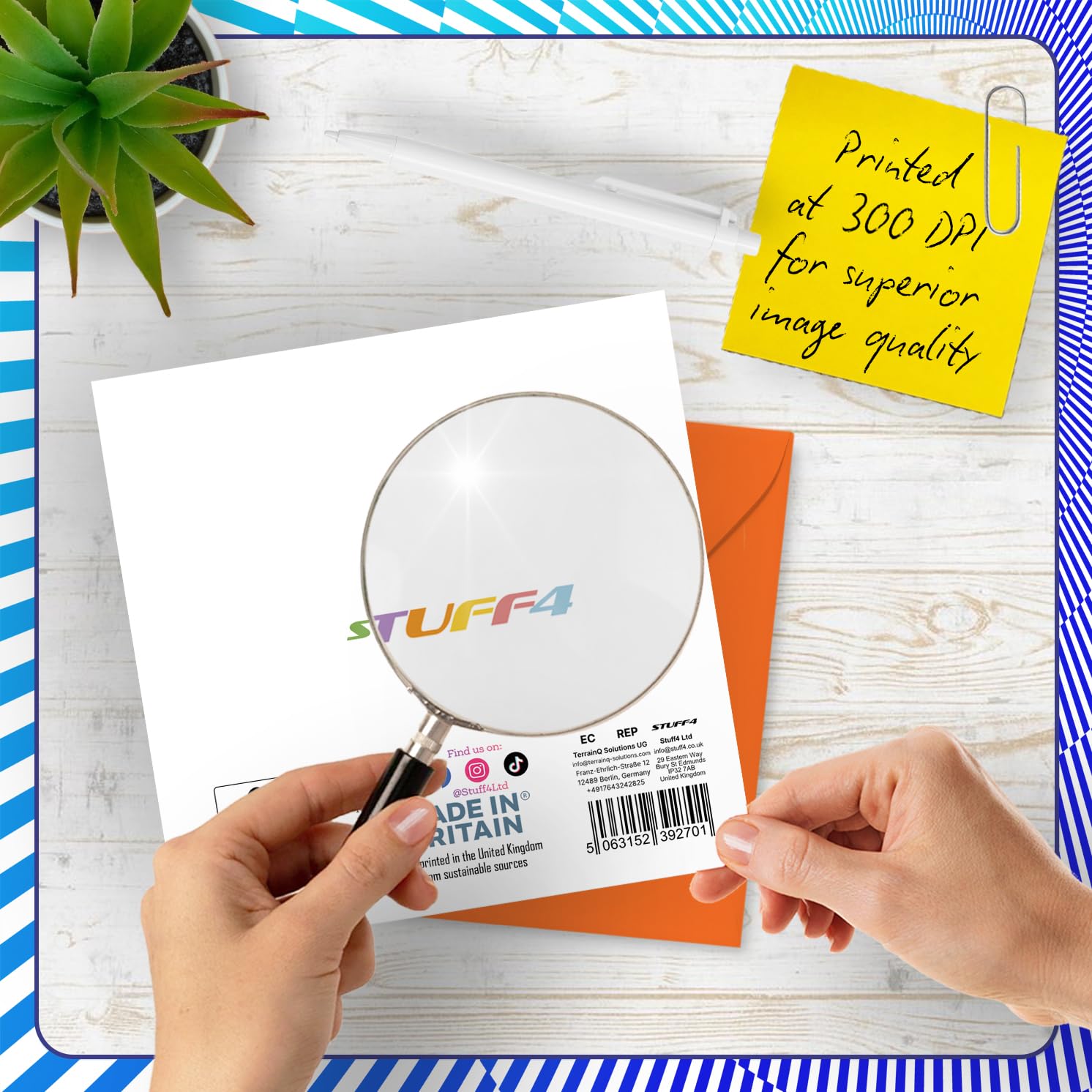 Stuff4 Playful Birthday Card for Son - Square Format | Blank Inside | Envelope Included