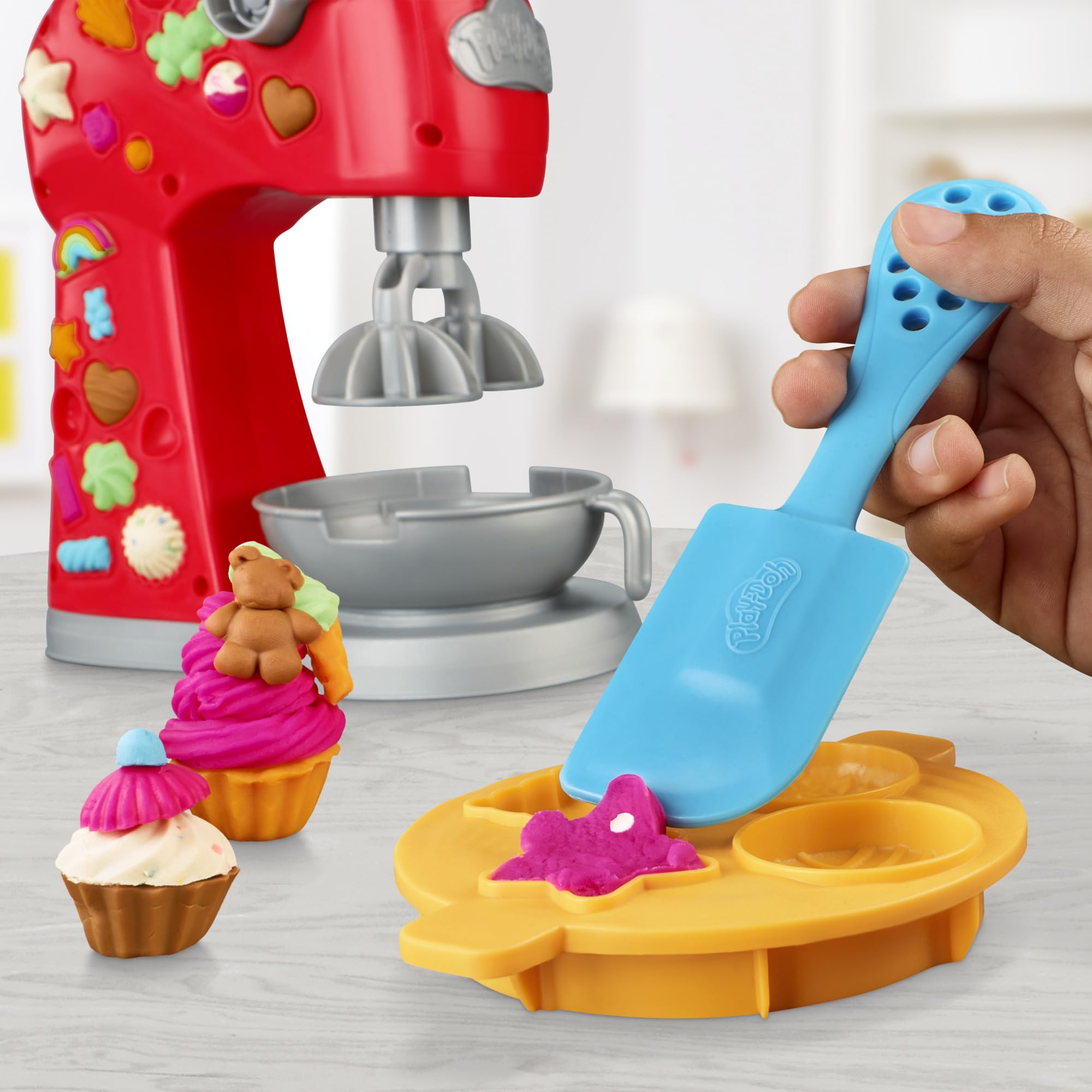Play-Doh Kitchen Creations Magical Mixer Playset - Toy Mixer with 5 Cans of Play-Doh for Kids 3+ 2