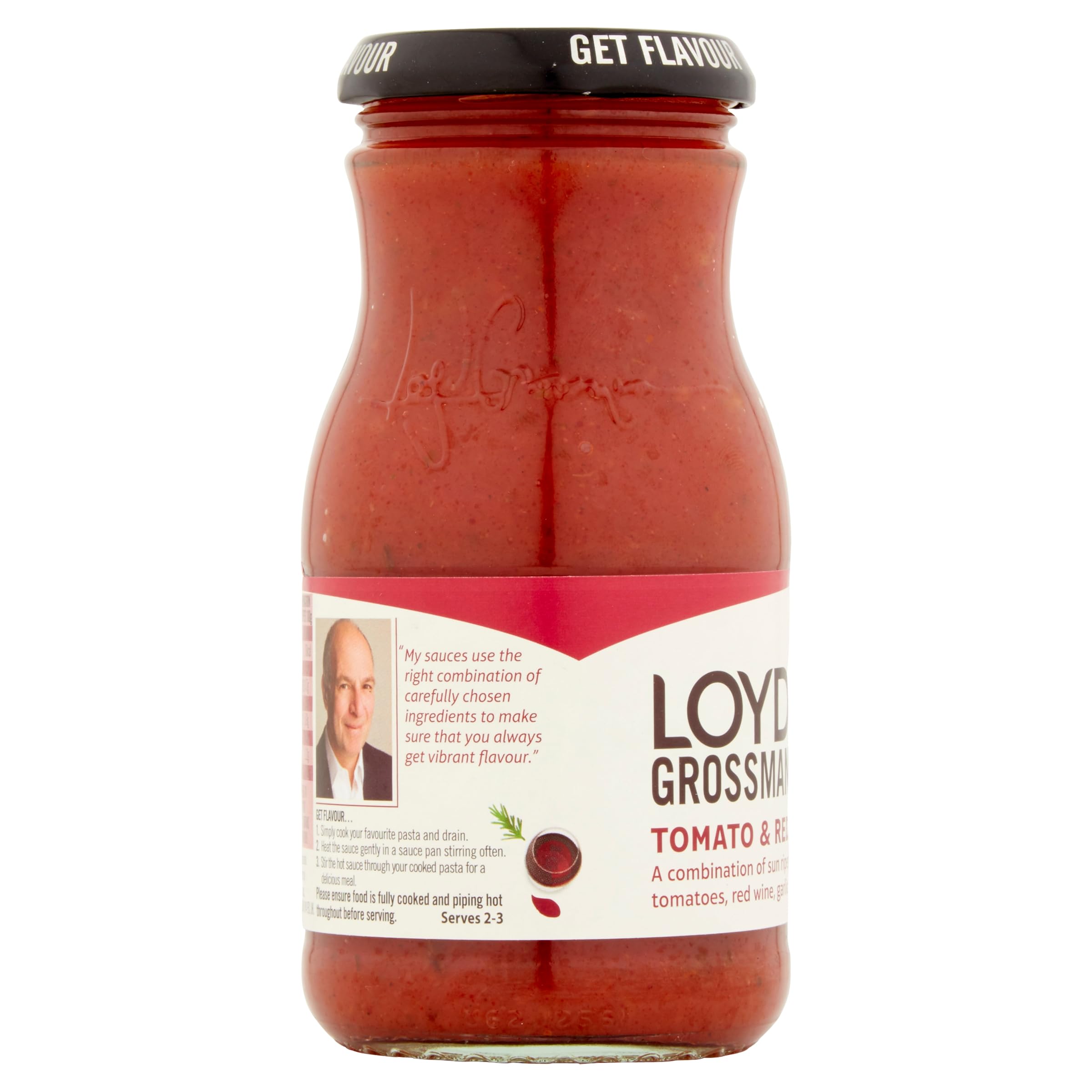 Loyd Grossman Italian Tomato & Red Wine Pasta Sauce - 350g Jar 6