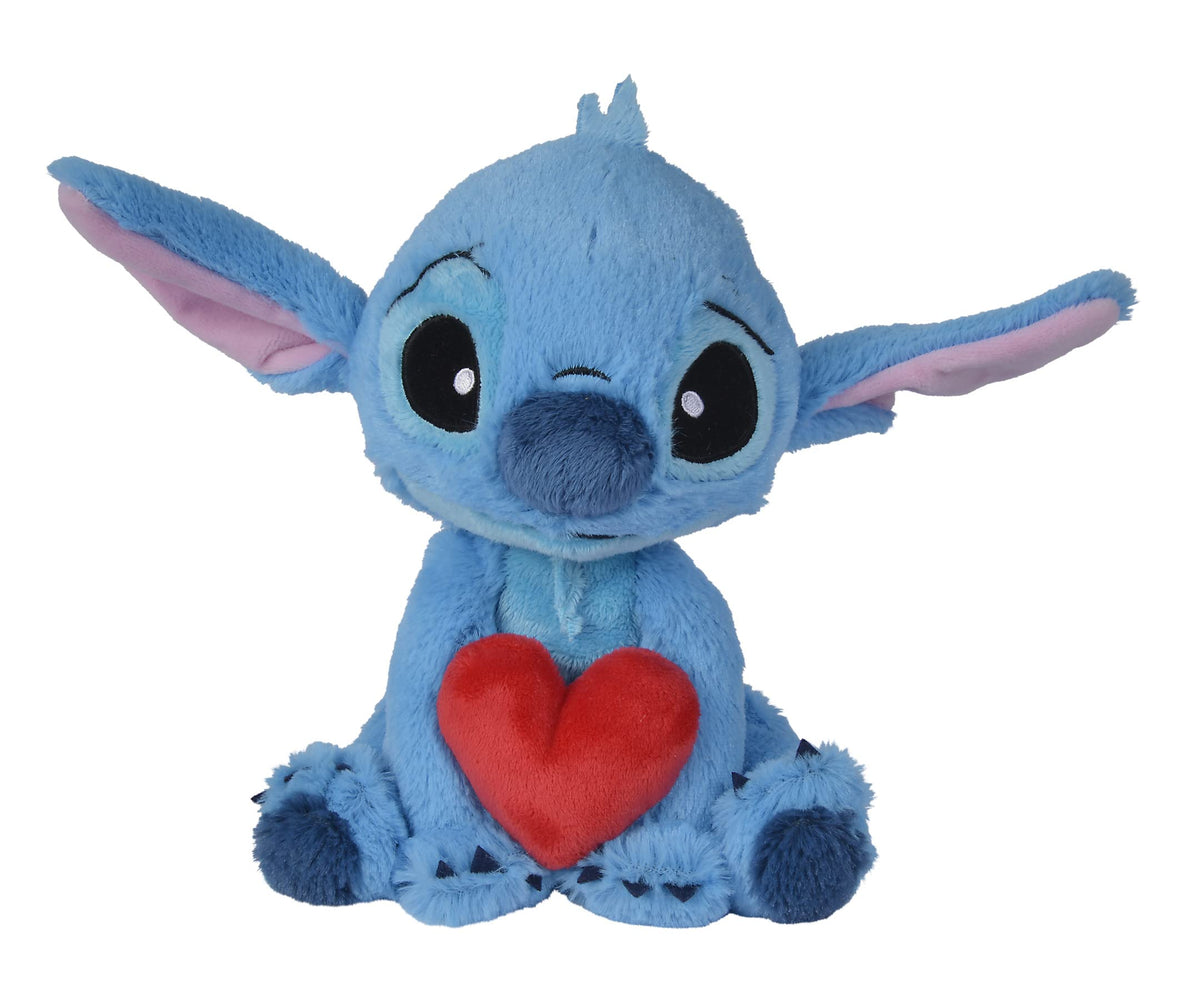 Disney Stitch Cuddly Toy with Heart - 25 cm Soft Plush