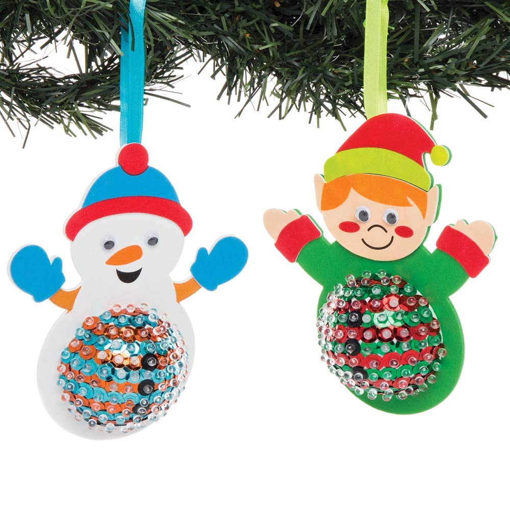 Baker Ross Christmas Character Bauble Decoration Kits – Pack of 3, Ages 5+ 3