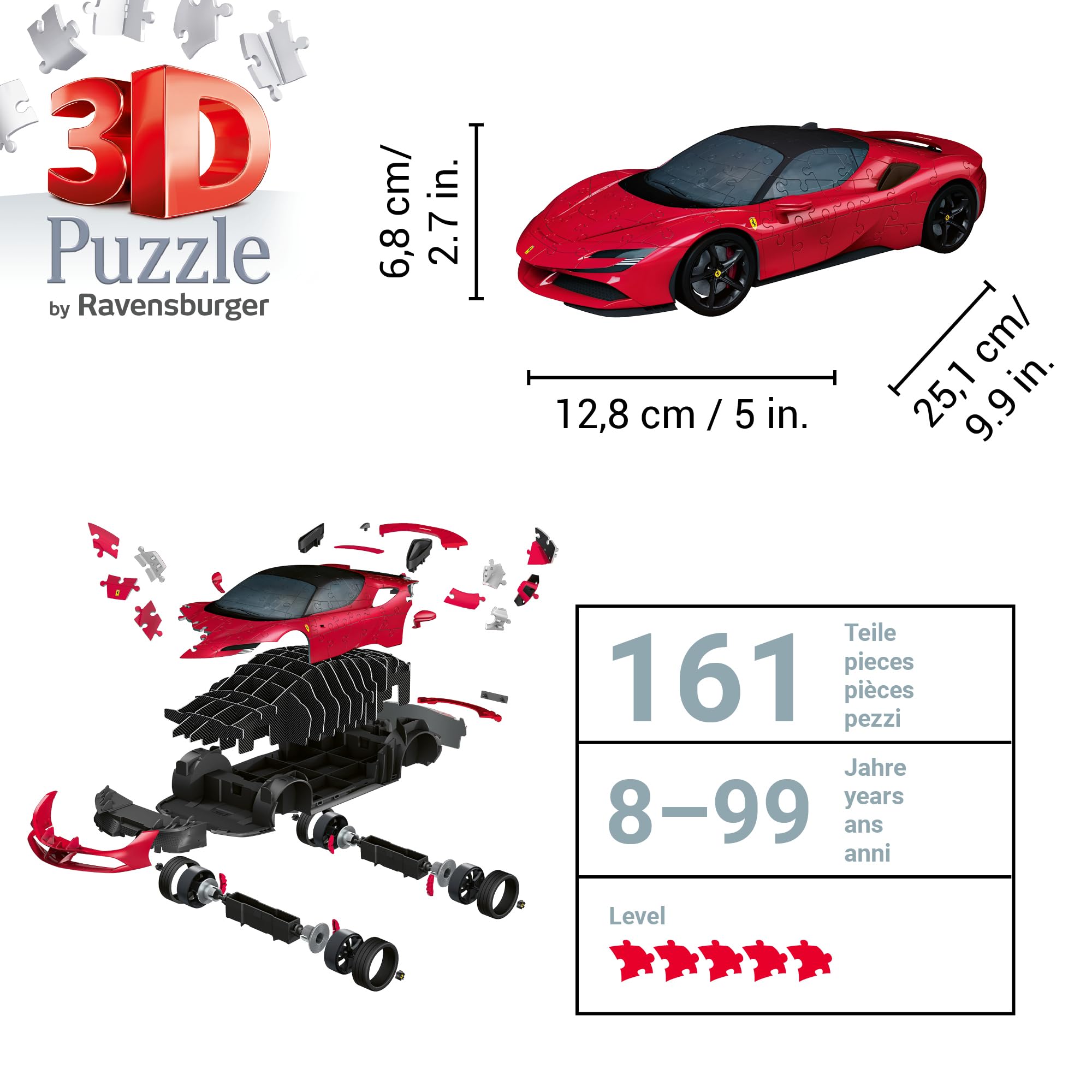 Ravensburger Ferrari SF90 Stradale 3D Puzzle 108 Pieces