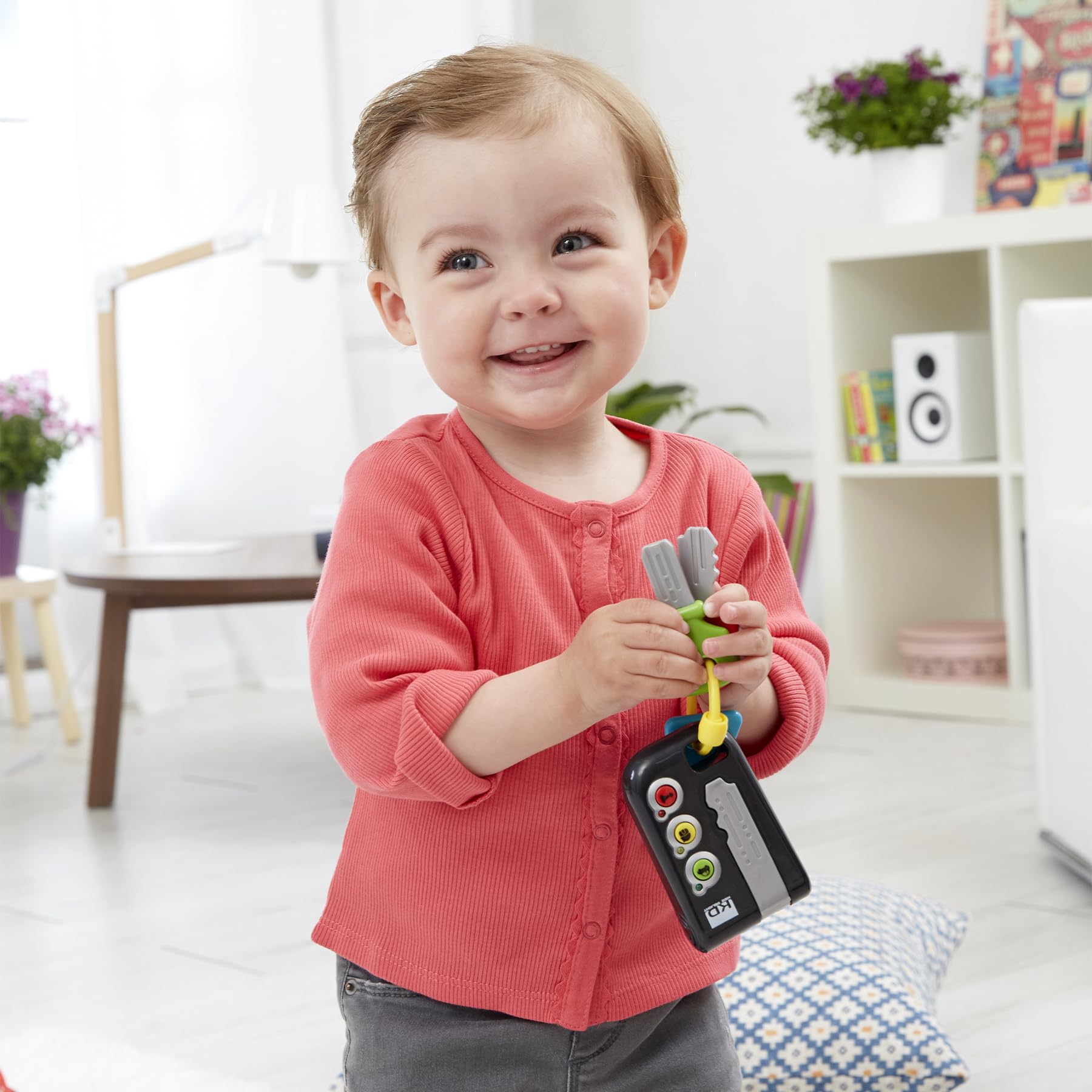 Infini Fun My First Tech Trio - Imitation Play Set with Toy Phone, Keys & Remote for Kids 5