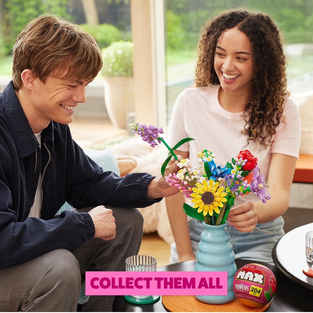 MAX Premium Flowers Building Bricks Collection - 10 to Collect, 243 Pieces per Capsule 12