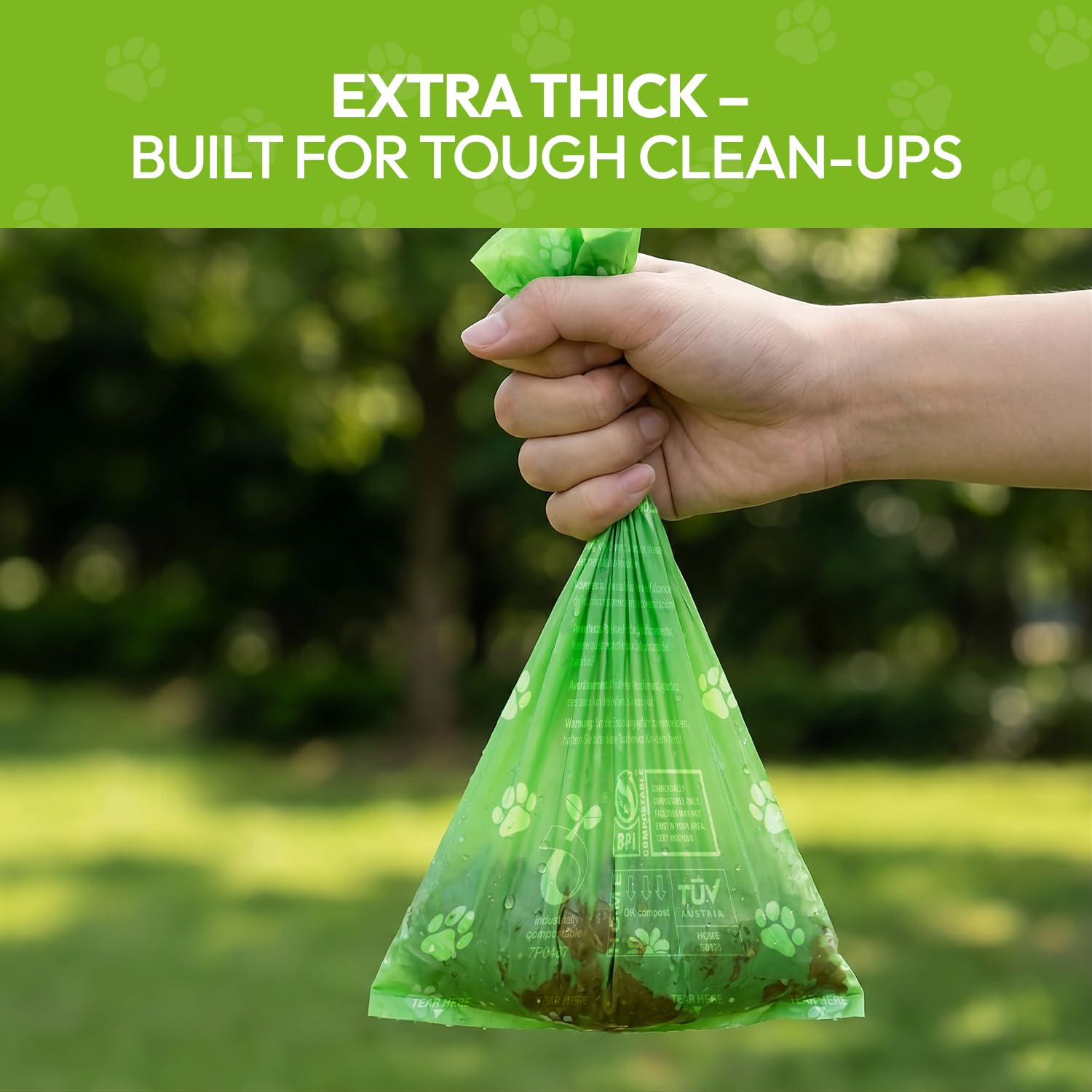 CareBee Dog Poo Bags - 150 Rolls | Extra Thick & Unscented | Gray 6