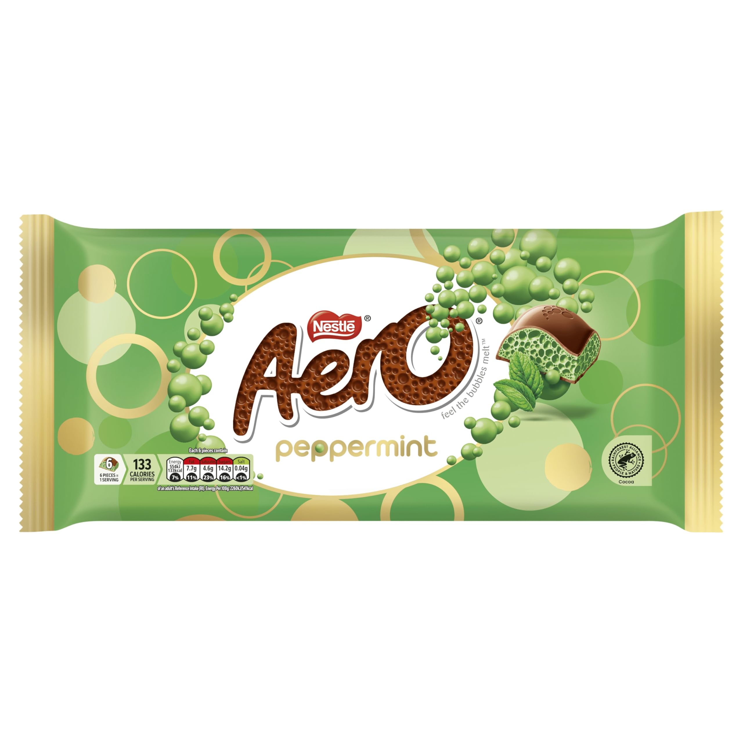 Aero Peppermint Gifting Block – 295g Bubbly Milk Chocolate with Refreshing Peppermint