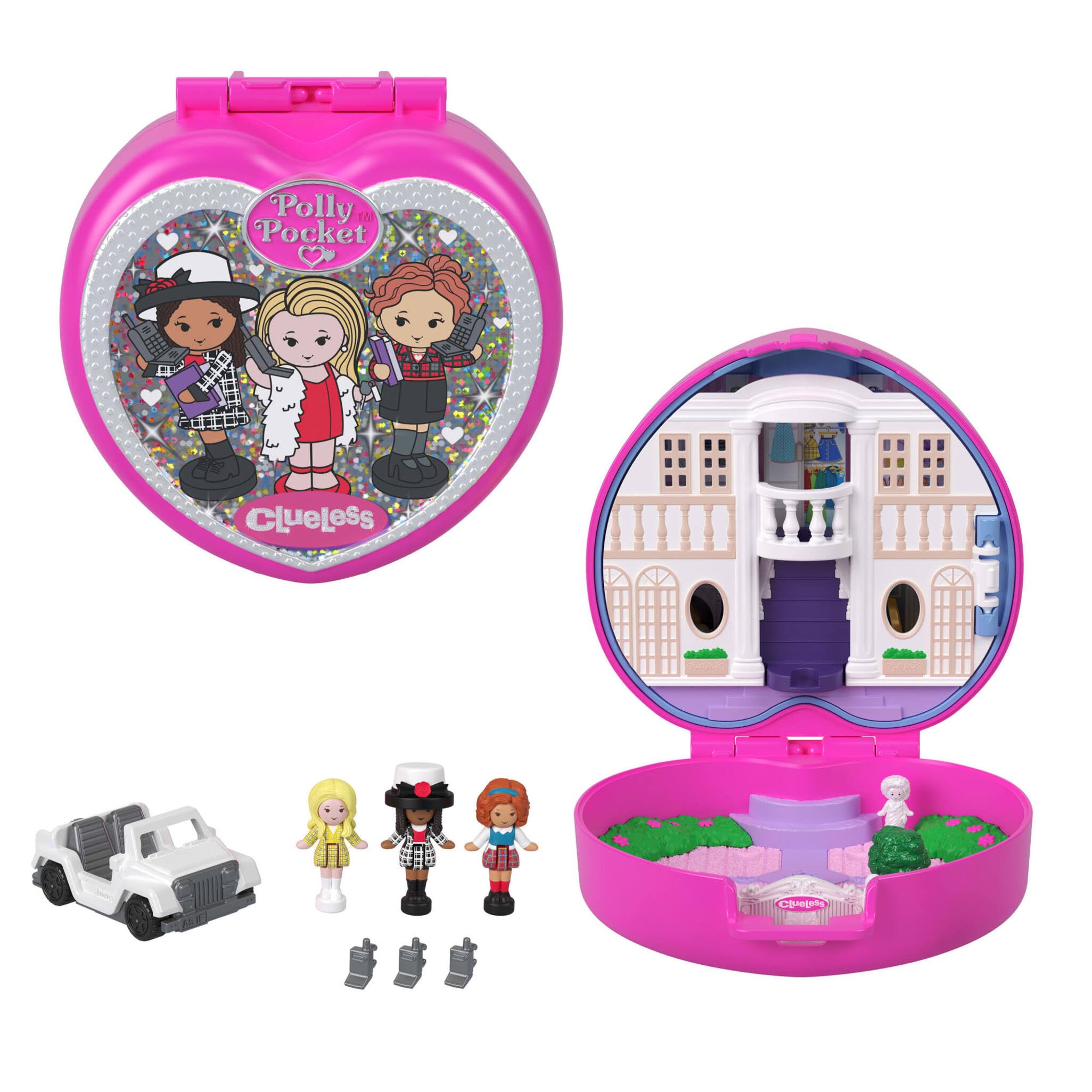 Polly Pocket x Clueless Collector Compact - Micro Dolls & Playset for Ages 4-10 1
