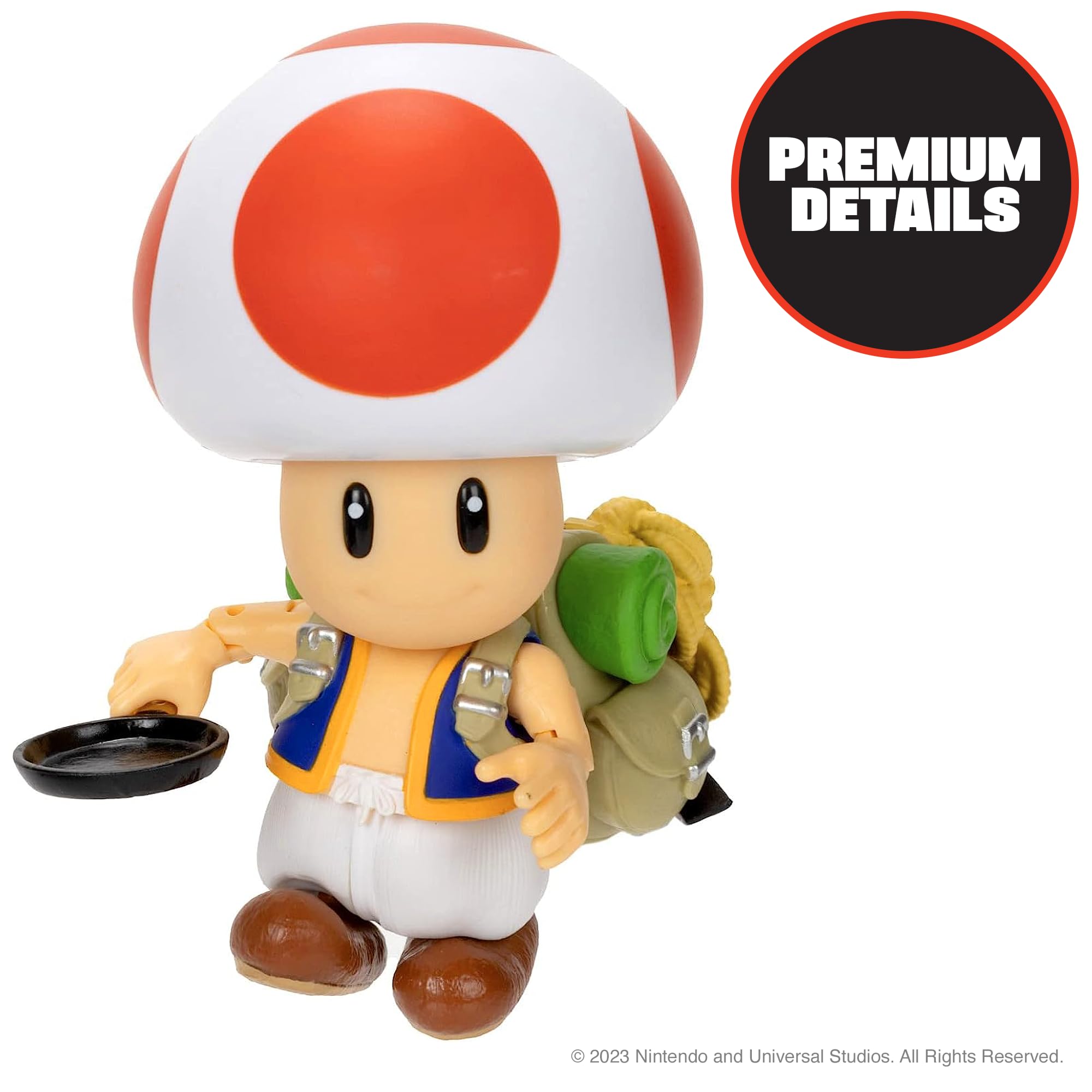 Super Mario Bros. Movie - 5" Toad Action Figure with Frying Pan Accessory 10