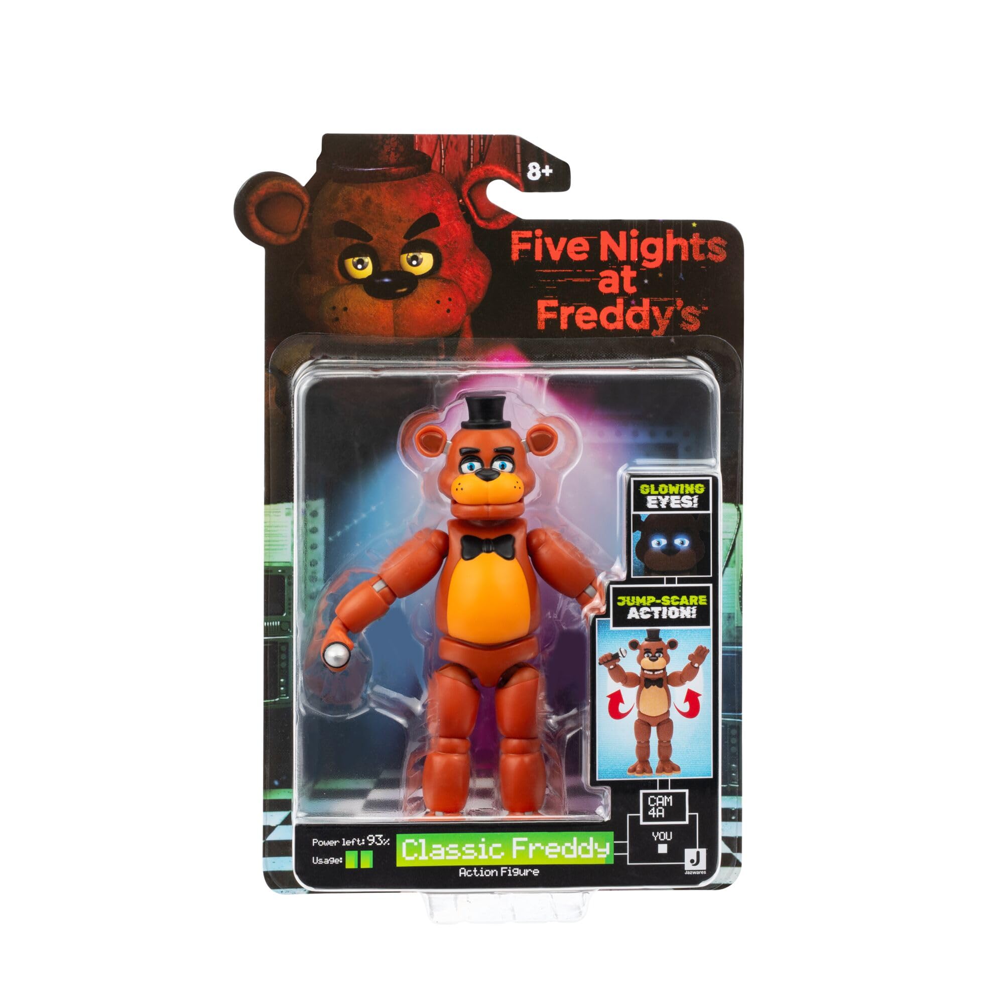 Jazwares Five Nights at Freddy's Classic Freddy 5-Inch Articulated Action Figure with Jumpscare