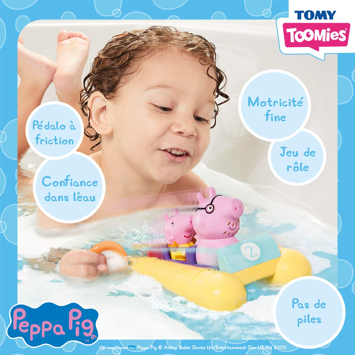 Toomies Peppa Pig Pull and Go Pedalo Bath Toy - Ages 18 Months+
