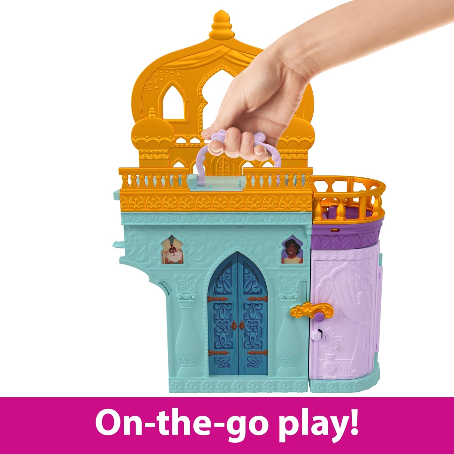 Disney Princess Jasmine's Palace Playset - Stacking Doll House with Figures & Furniture 2