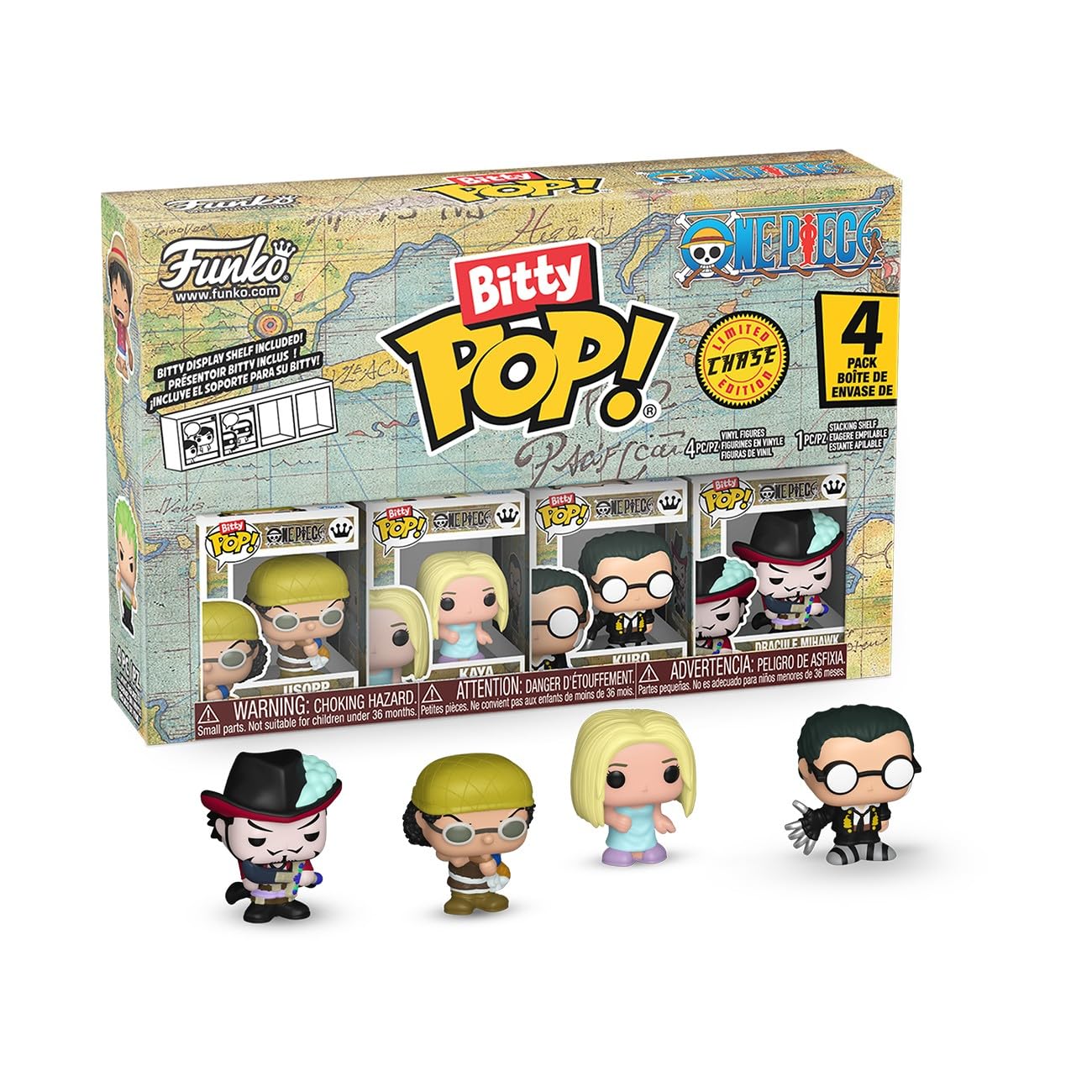 Funko Bitty Pop! One Piece - Usopp 4 Pack | 0.9-inch Vinyl Figure | Rare Chase Odds 1