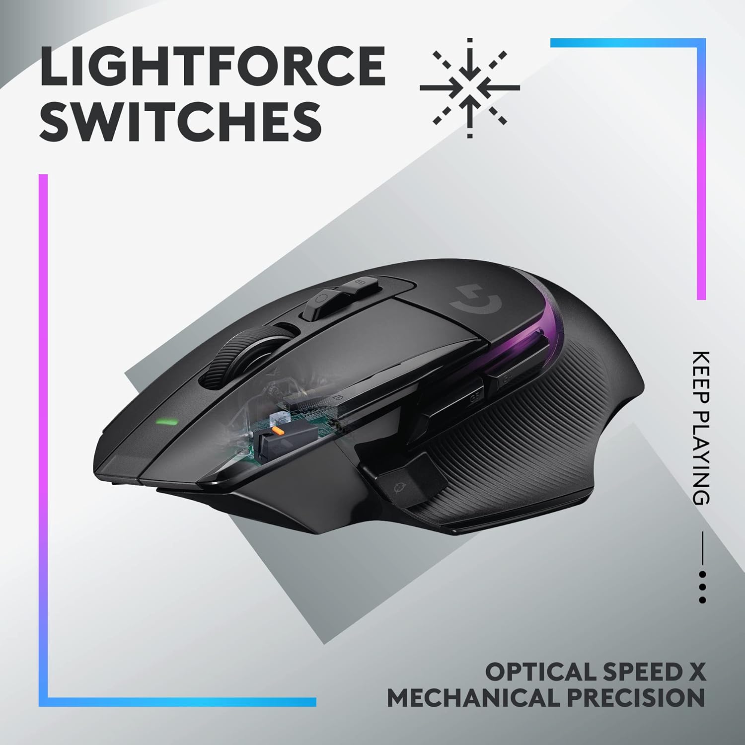 Logitech G502 X PLUS LIGHTSPEED Wireless RGB Gaming Mouse - Black 4