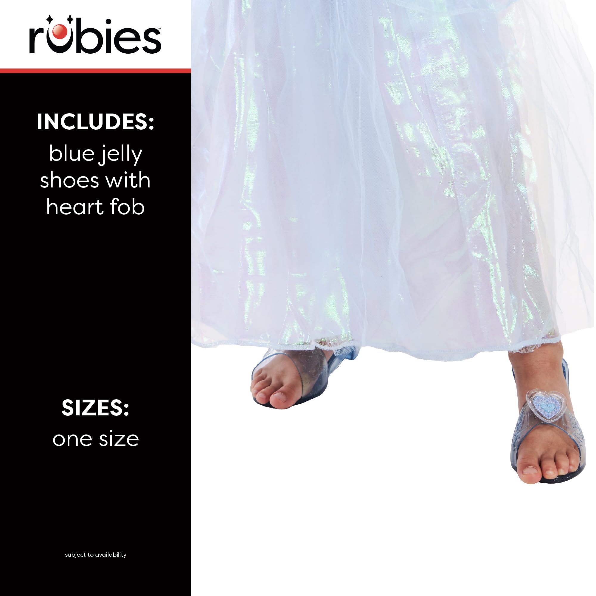 Rubies Blue Jelly Shoes Princess Kids Fancy Dress Footwear | One Size 4-6 Years