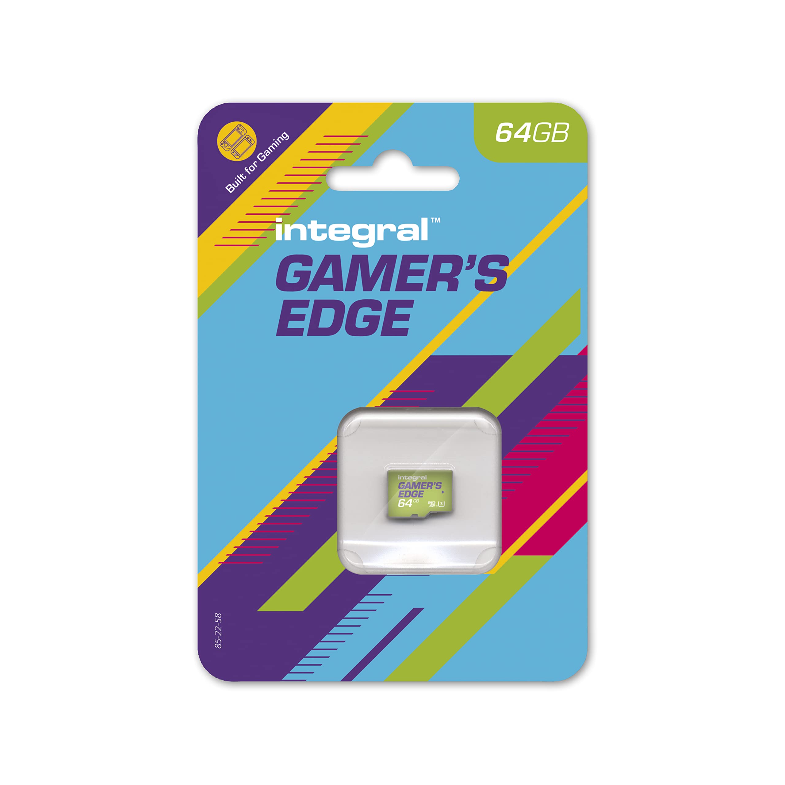 Integral 64GB Gamer's Edge Micro SD Card for Nintendo Switch – Fast Load & Save, U3, 100MB/s Read Speed 10