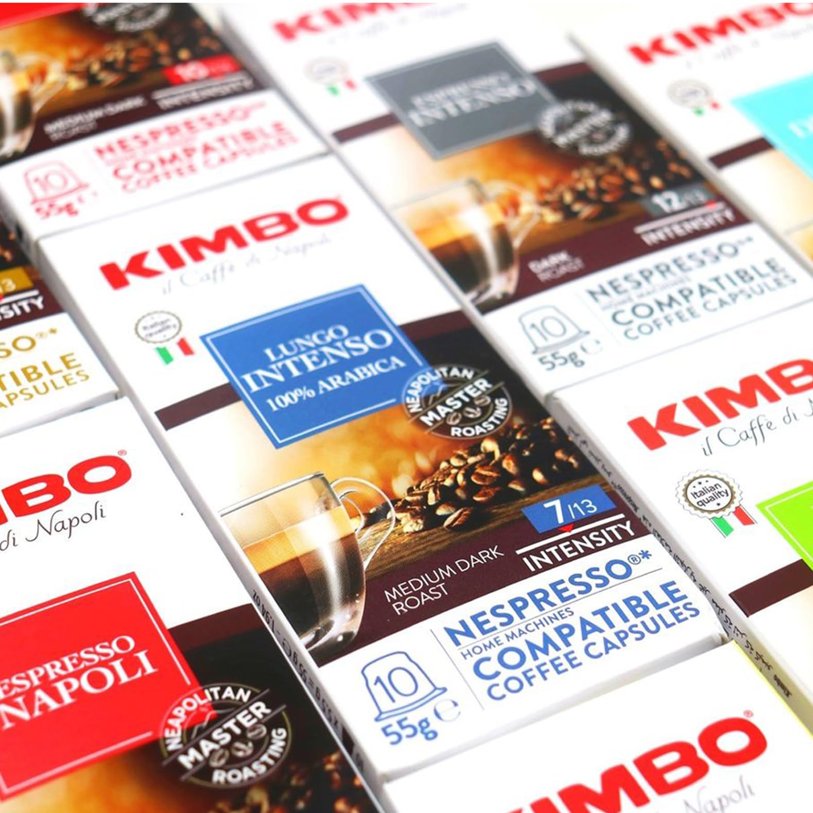Kimbo Coffee Espresso Napoli Capsules (10 x 10) | Nespresso-Compatible Pods | Italian Medium Dark Roast | Arabica Robusta Blend 2