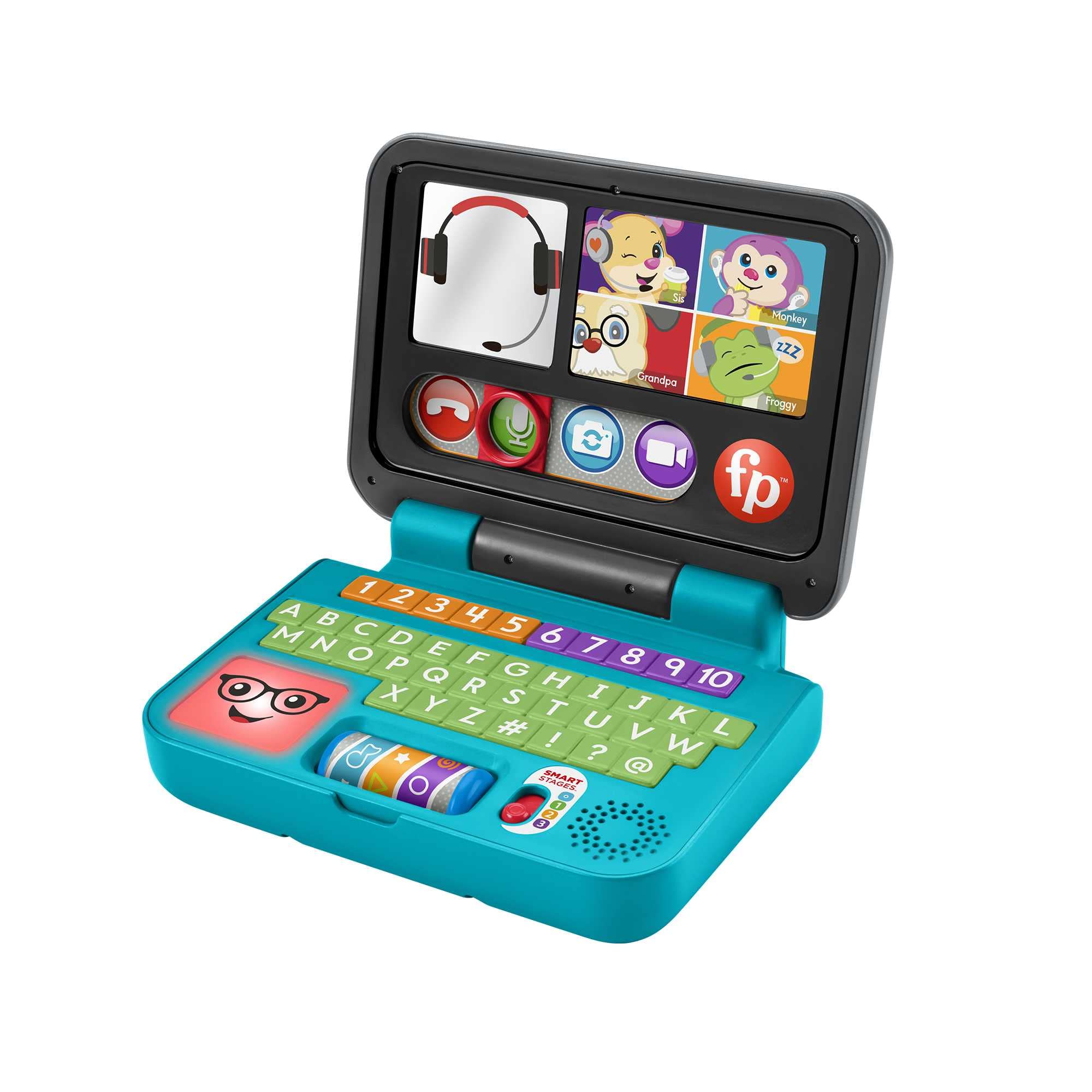 Fisher-Price Laugh & Learn Let's Connect Laptop - UK English Edition | Ages 6-36 Months | 55+ Songs & Phrases