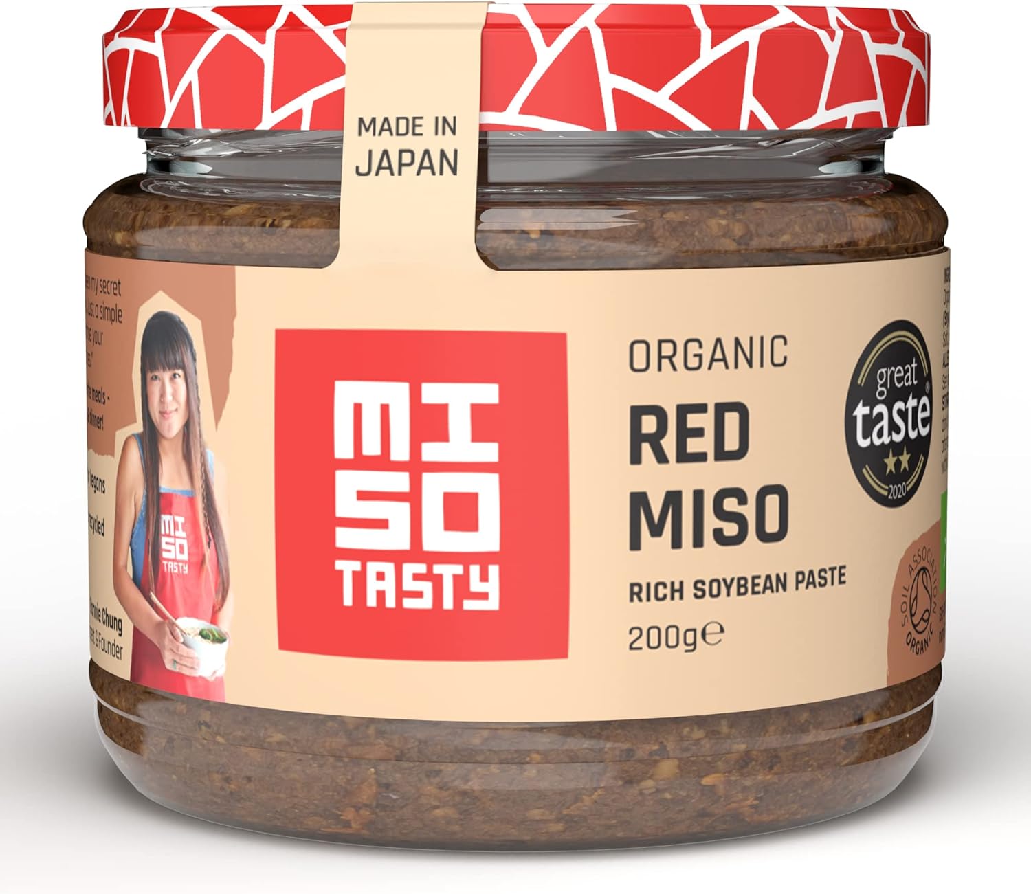 Miso Tasty Organic Red Miso 200g - Squeezable Fermented Rice Paste 1