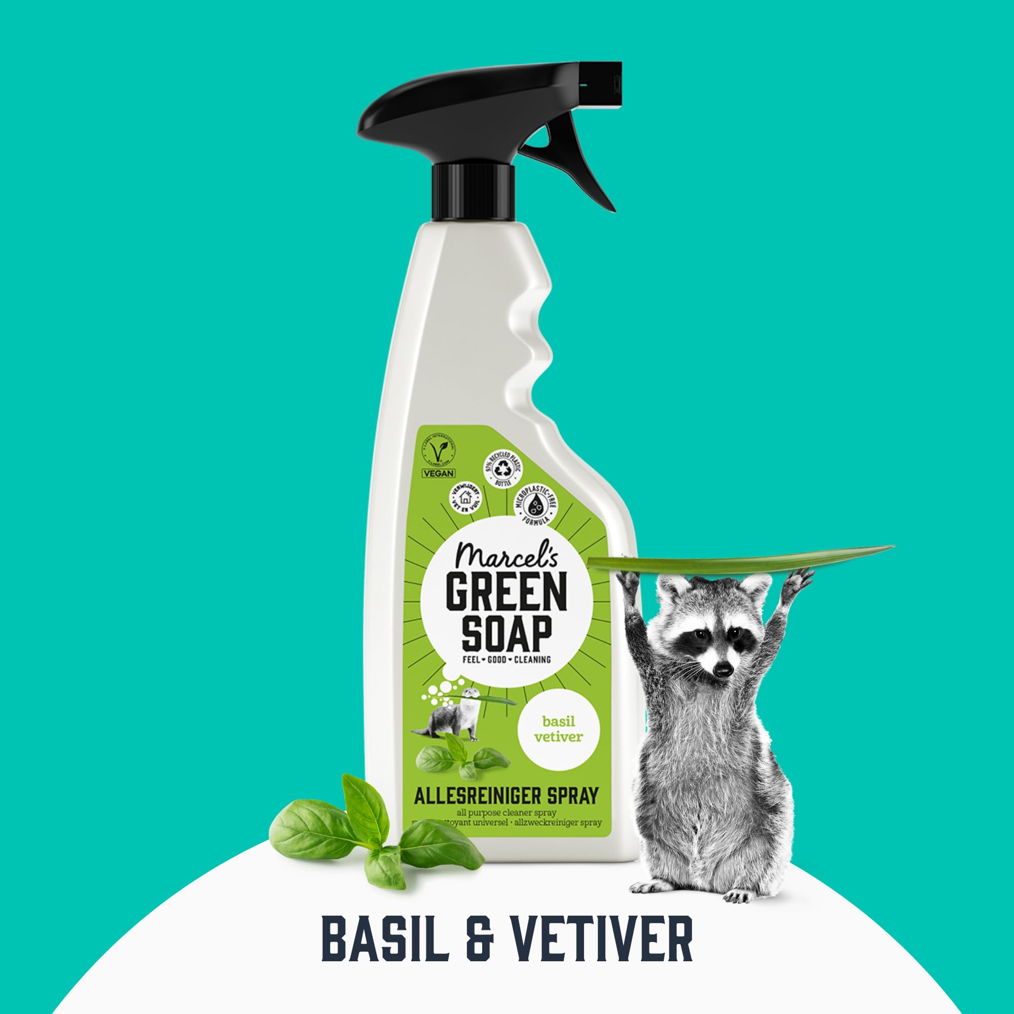 Marcel's Green Soap All-Purpose Cleaner Spray - Basil & Vetiver Scent | 500 ml | Microplastic-Free Formula 5