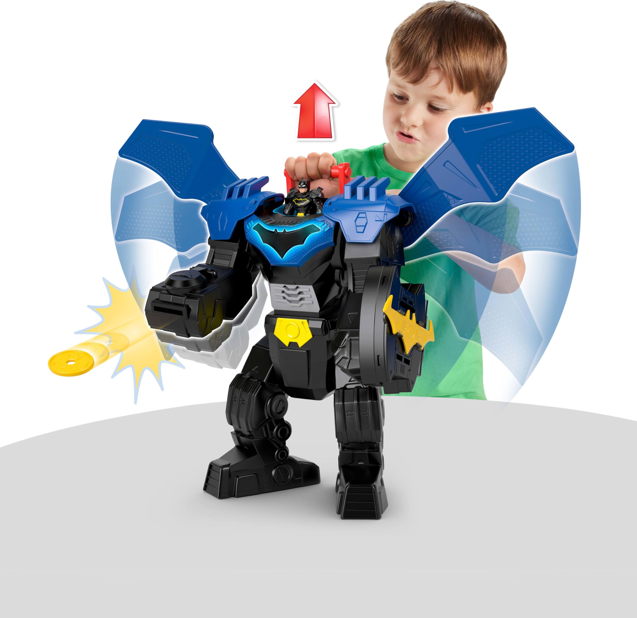 Fisher-Price Imaginext DC Super Friends Batman Flight Mech with Lights & Sounds - Action Figure Playset for Kids 3+ 3