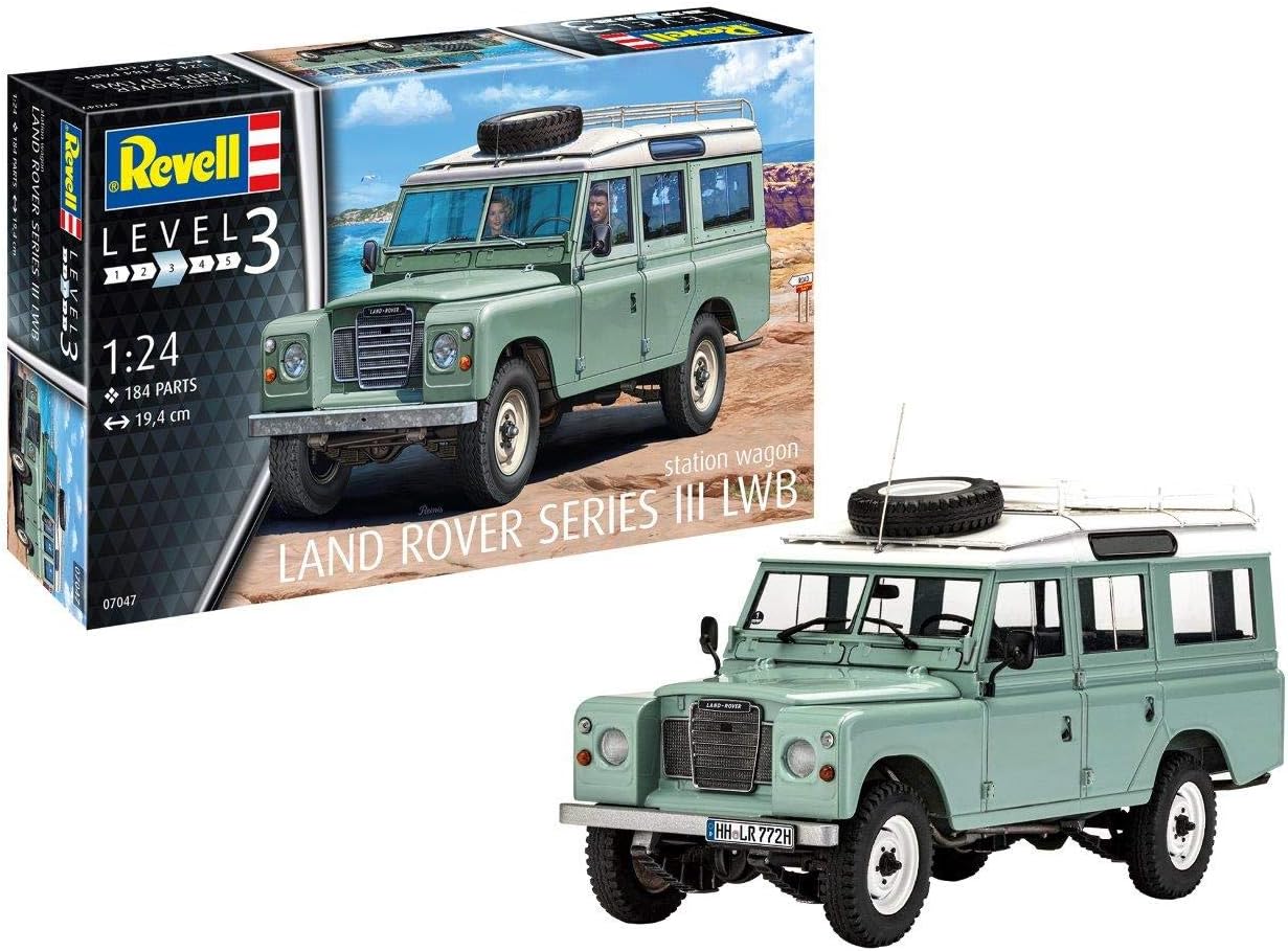 Revell Land Rover Series III 1:24 Scale Model Kit - Building Toy for Adults & Kids, 138 Pieces 1