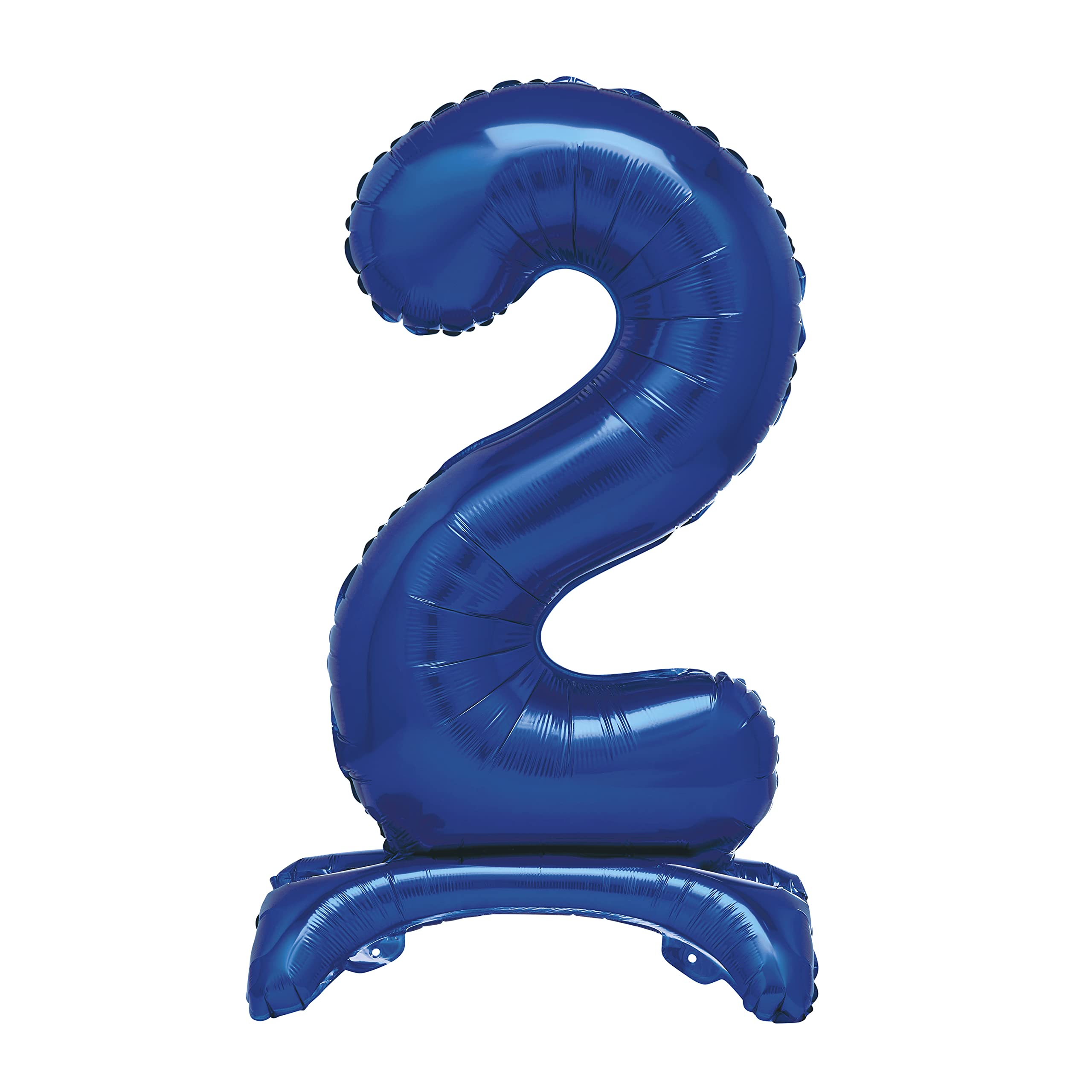 Unique Blue Standing Number 2 Foil Balloon 30" - Giant Air-Fill Party Decoration 1