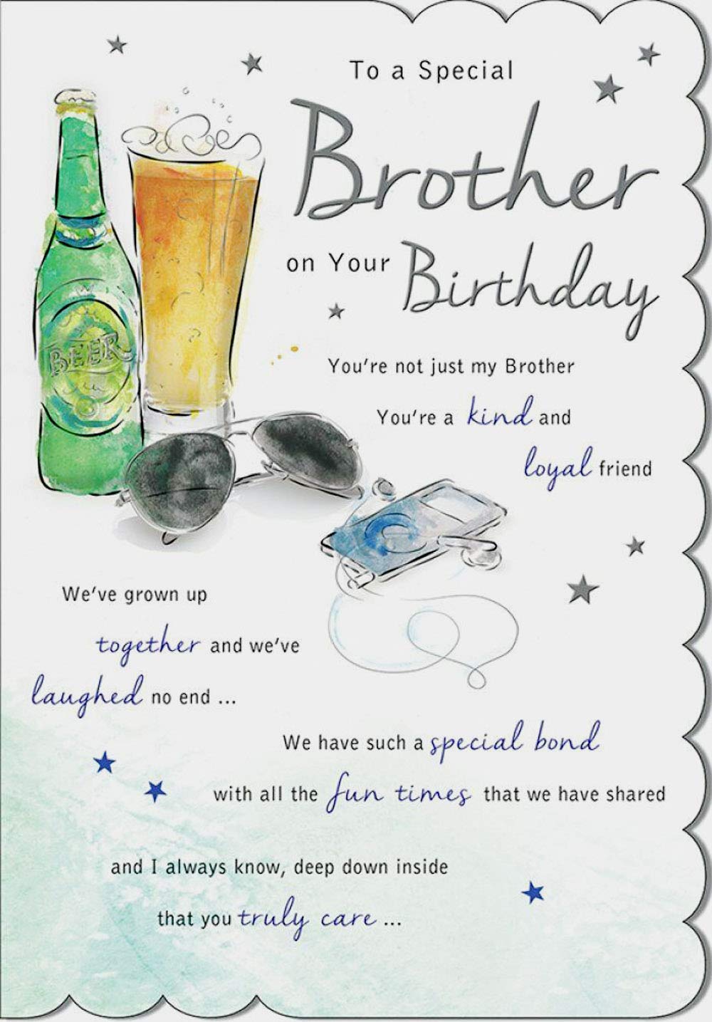 Piccadilly Greetings Birthday Card - 5 Verse Message | 9 x 6 Inch | Includes Envelope 3
