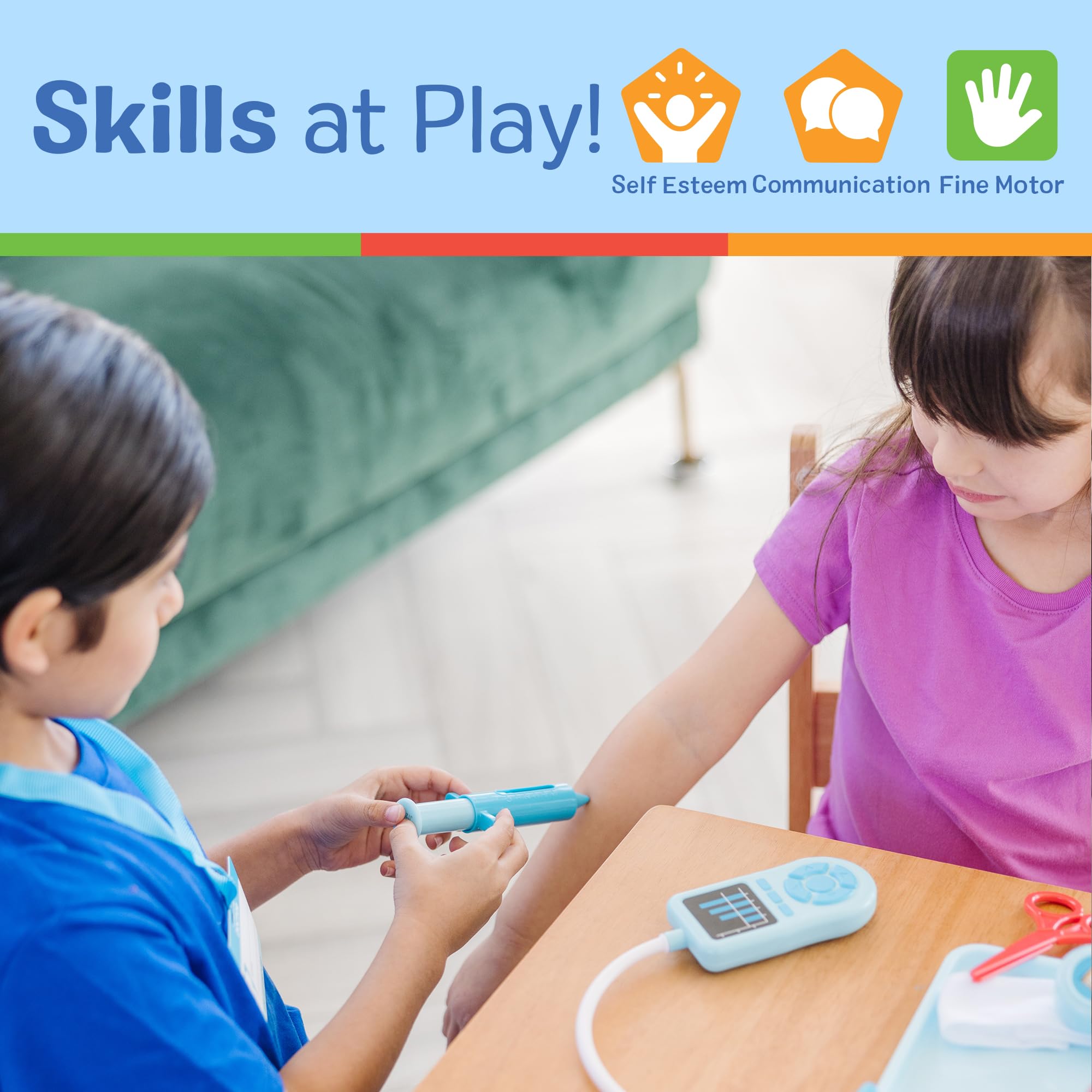 Melissa & Doug Doctor's Kit - Medical Role Play Set with 25 Pieces | Ages 3+ | Multicolor 5