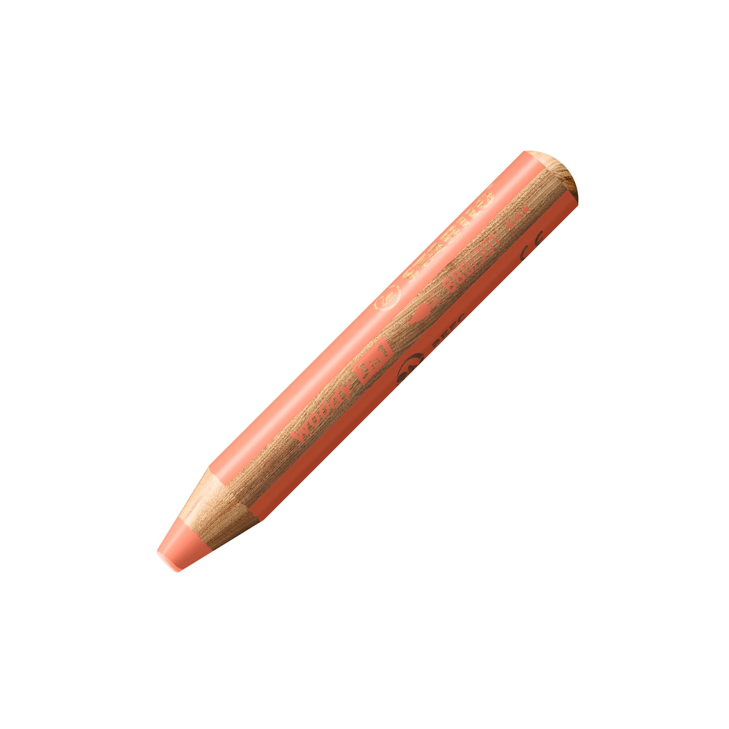 STABILO woody 3-in-1 Multi-talented Coloured Pencils - Pastel Assortment | 6 Count