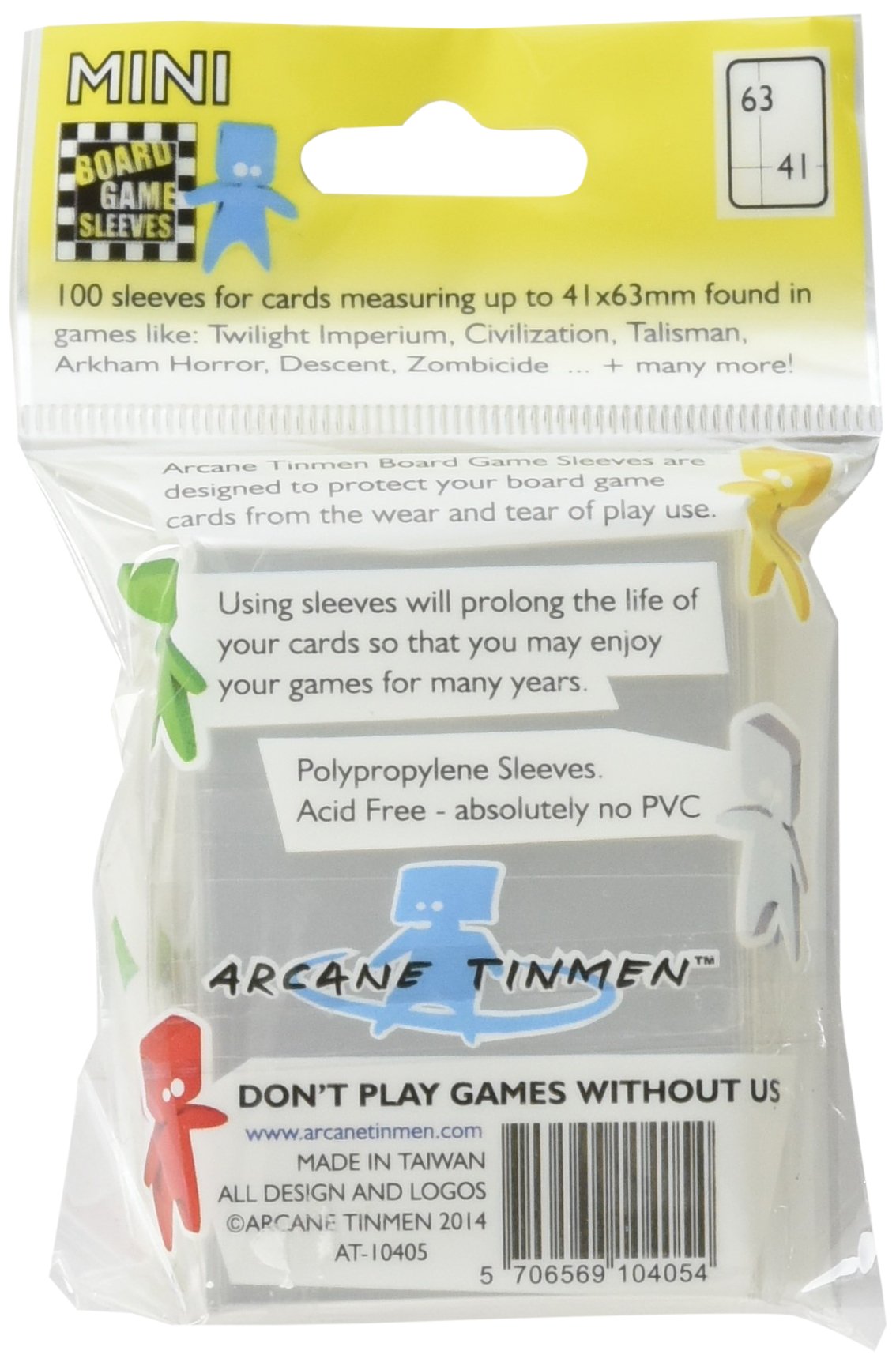 Arcane Tinmen ART10405 Card Game Sleeves (100 Pieces) 41 x 63 mm