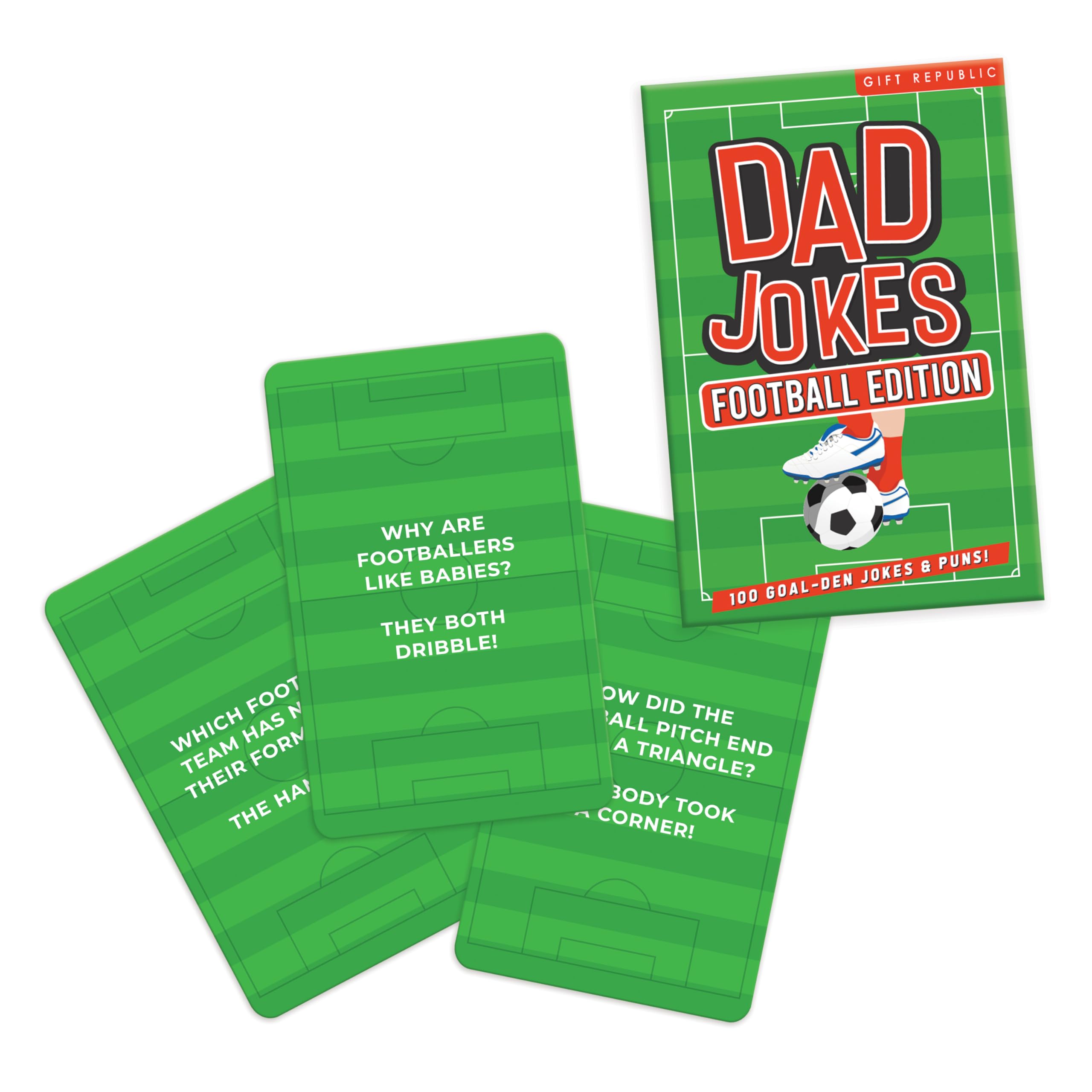 Gift Republic Football Dad Jokes - 100 Card Pack with Football-Themed Puns