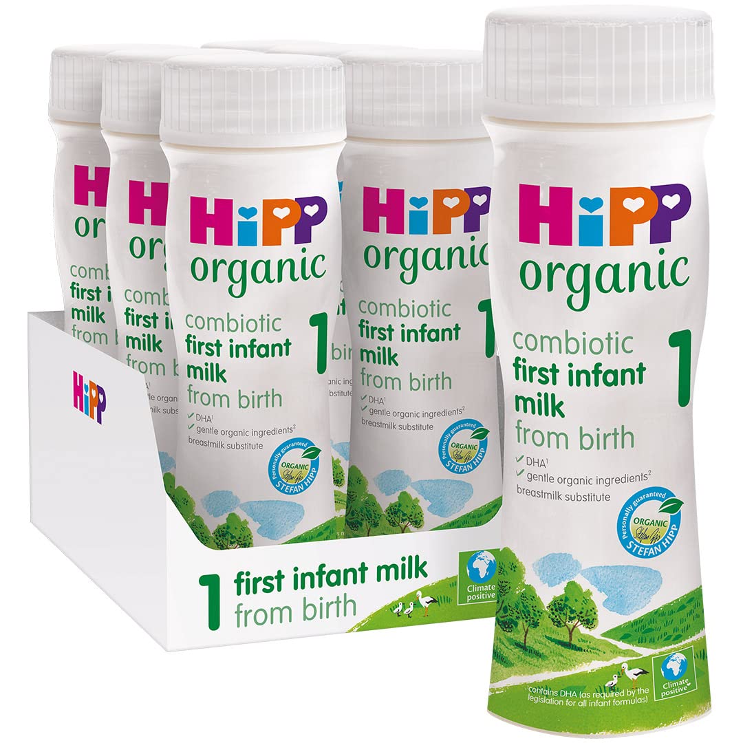 HiPP Organic 1 First Milk Ready to Feed 200ml (Pack of 6)