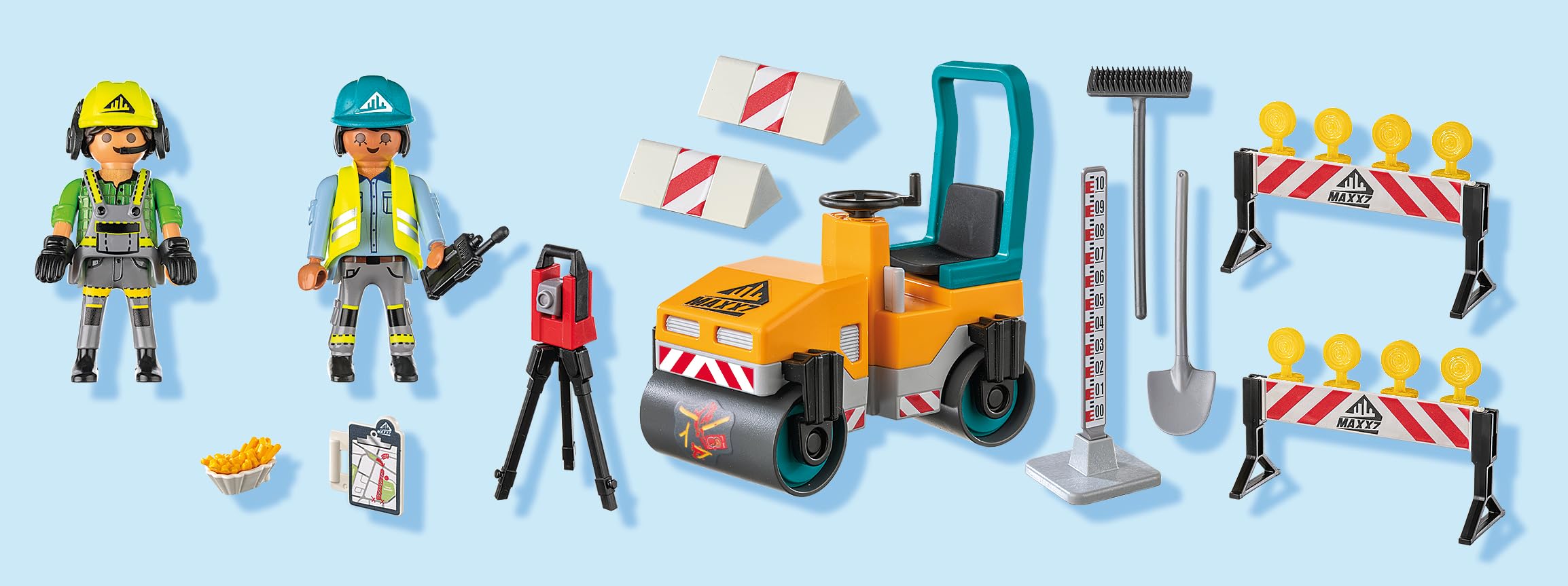 Playmobil Action Heroes Road Construction Site - Building Playset for Kids 4-10 2