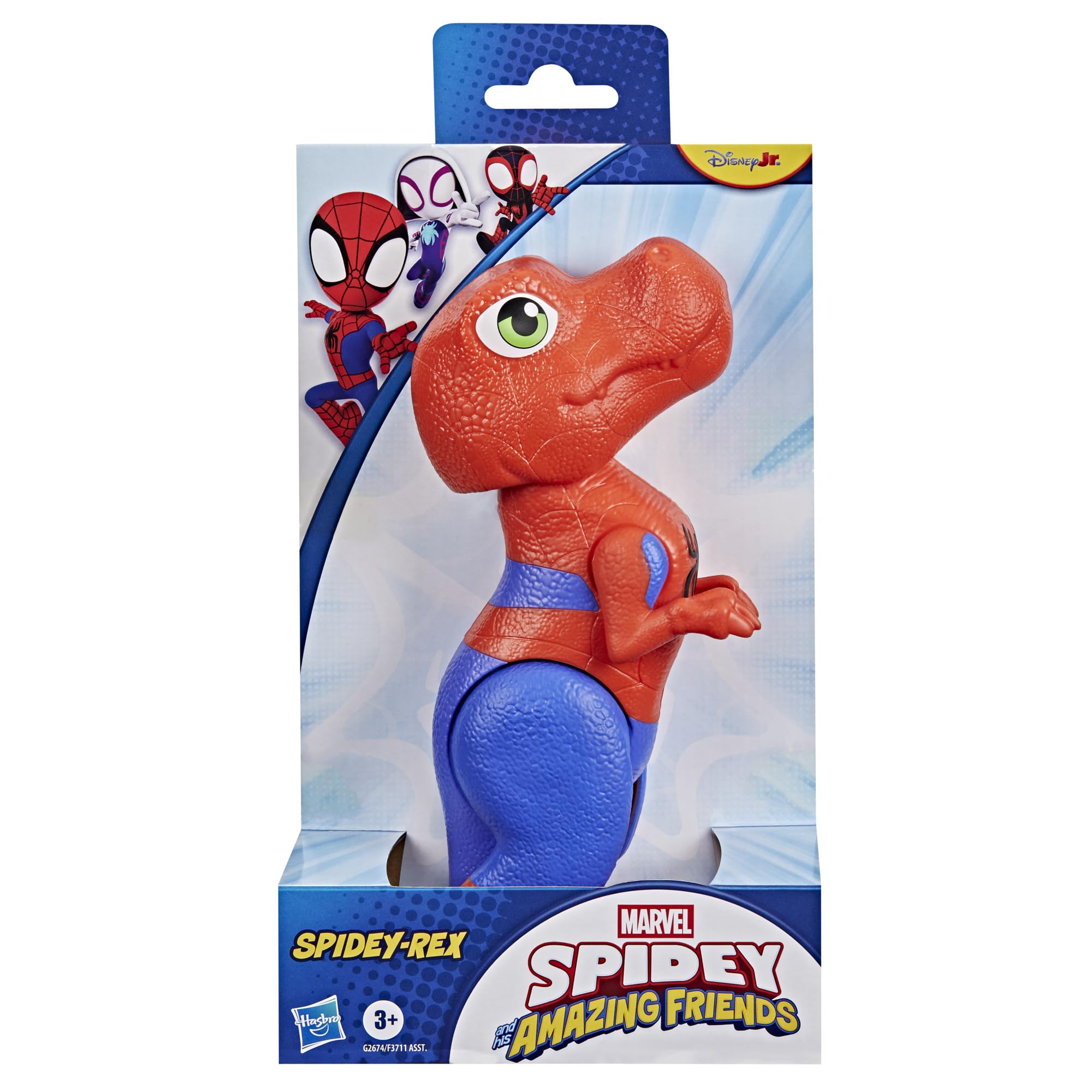 Marvel Press Spidey and His Amazing Friends Spidey-Rex Supersized Action Figure | 9-Inch Poseable 3