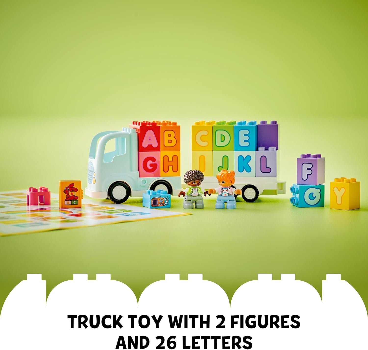 LEGO DUPLO Town Alphabet Truck Toy - Educational Building Playset for Toddlers 2+ 2