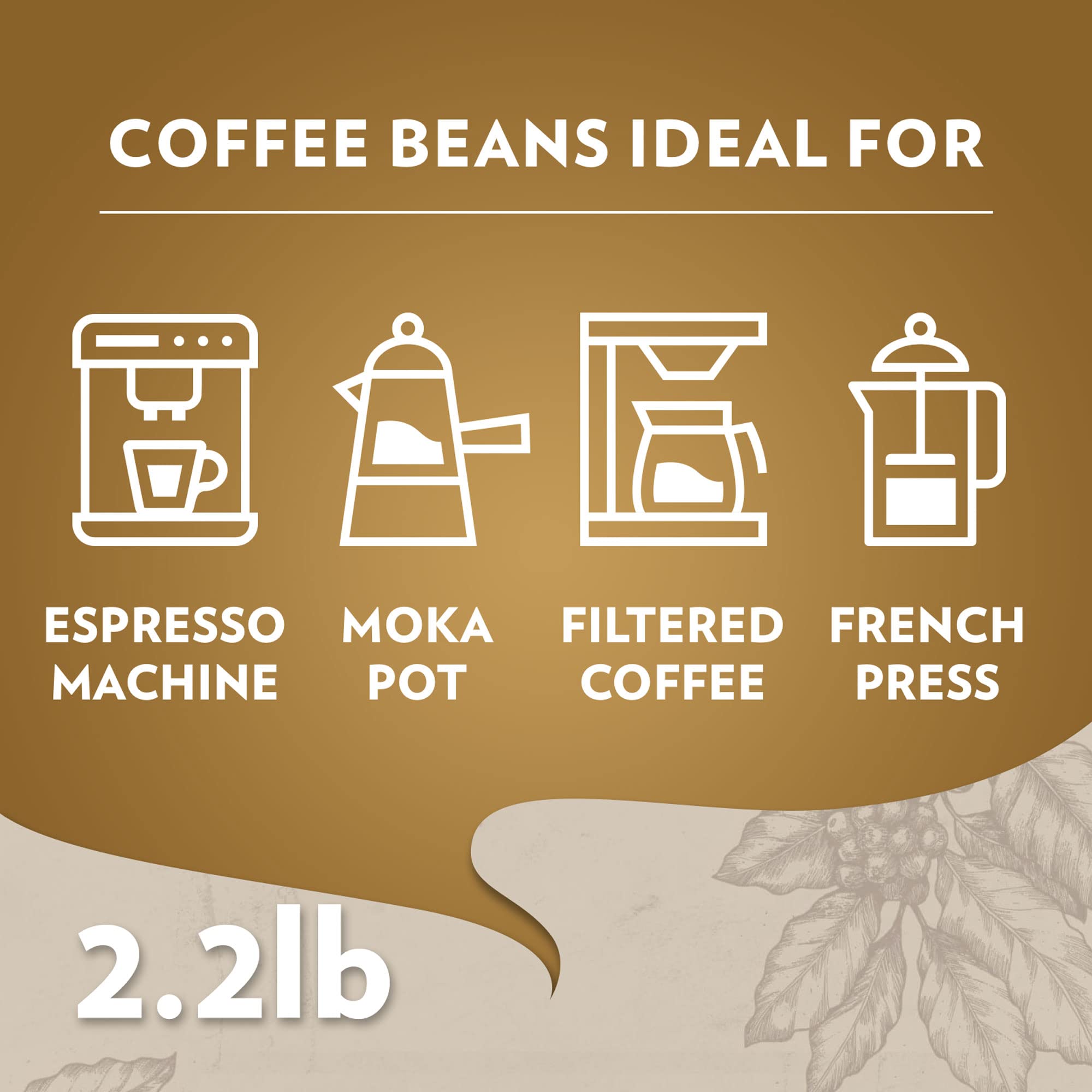 Lavazza Qualita Oro Italian Whole Bean Coffee 2.2 lb (997.9 g) 5