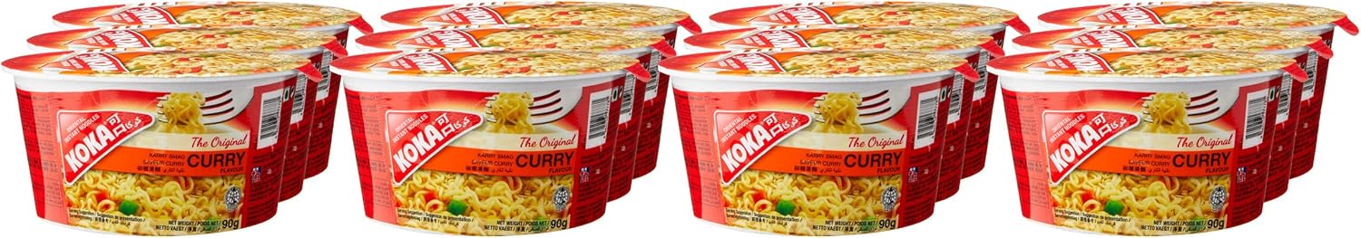 Koka - Original Curry Flavour Oriental Style Instant Noodles 12 x 90g