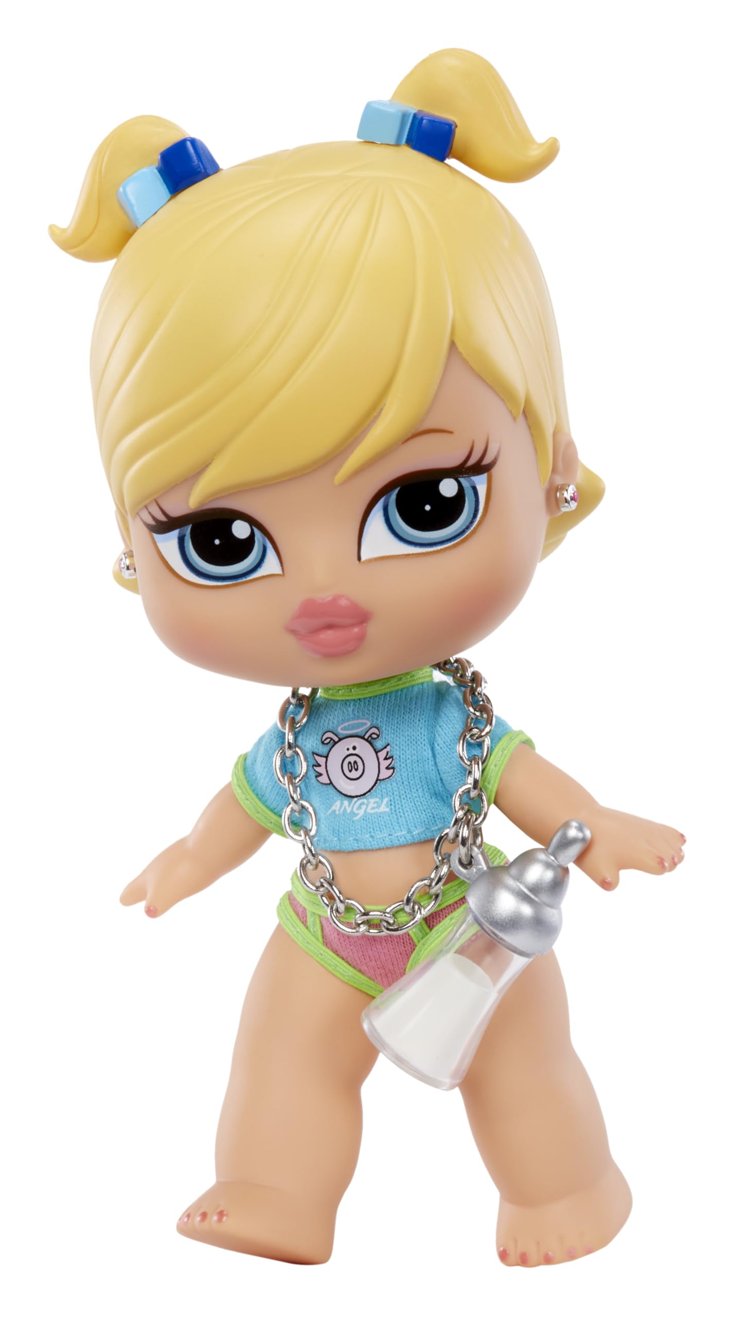 Bratz Babyz Collectible Fashion Doll - Cloe with Real Fashions, Flocked Pet & Baby Bottle Necklace - Ages 3+ 10