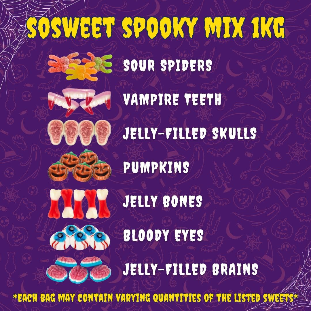 SoSweet Spooky Sweet Mix – 1kg Sharing Bag Halloween Treats 2