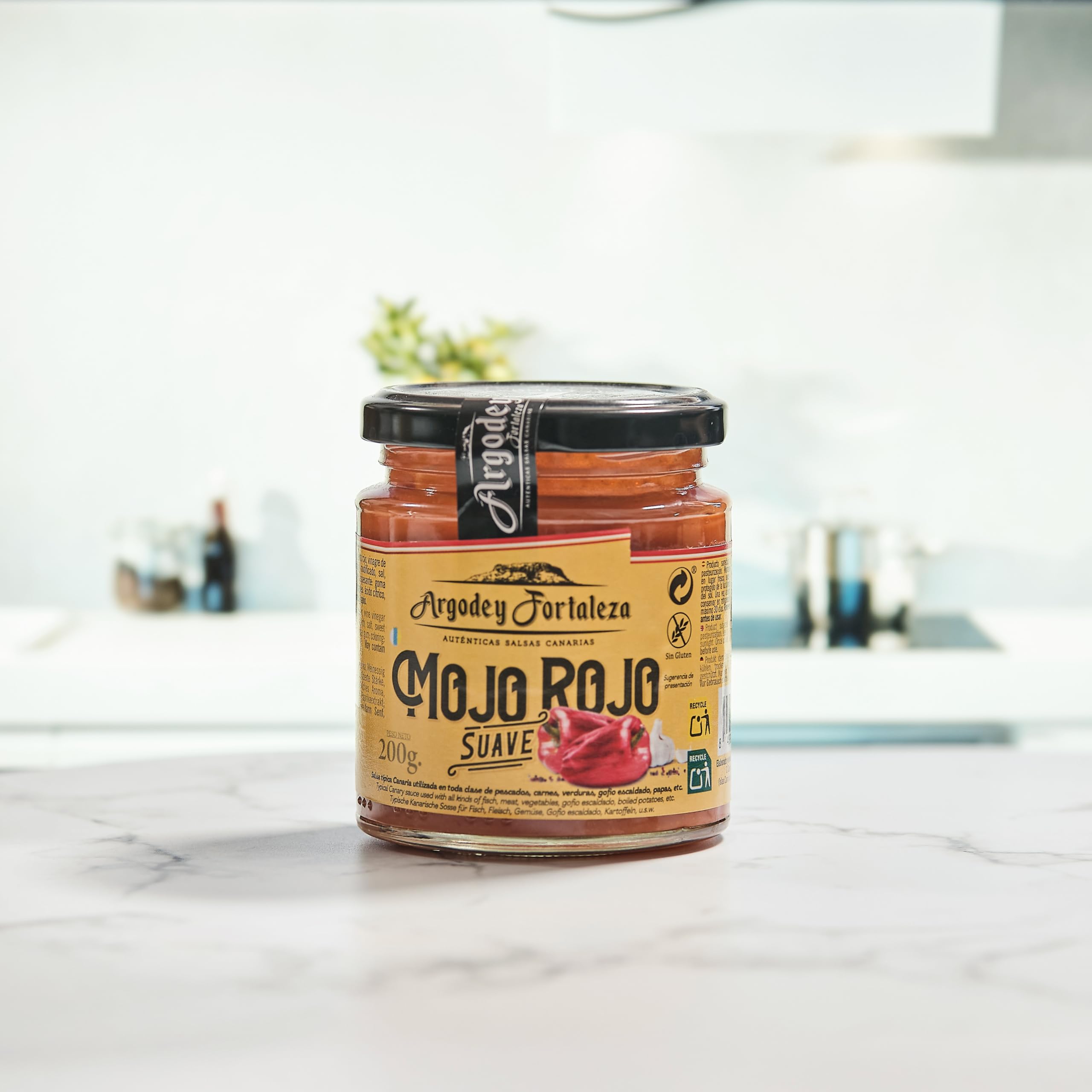 Argodey Fortaleza Mild Red Mojo - Authentic Canarian Recipe | 200g | Red Pepper & Garlic