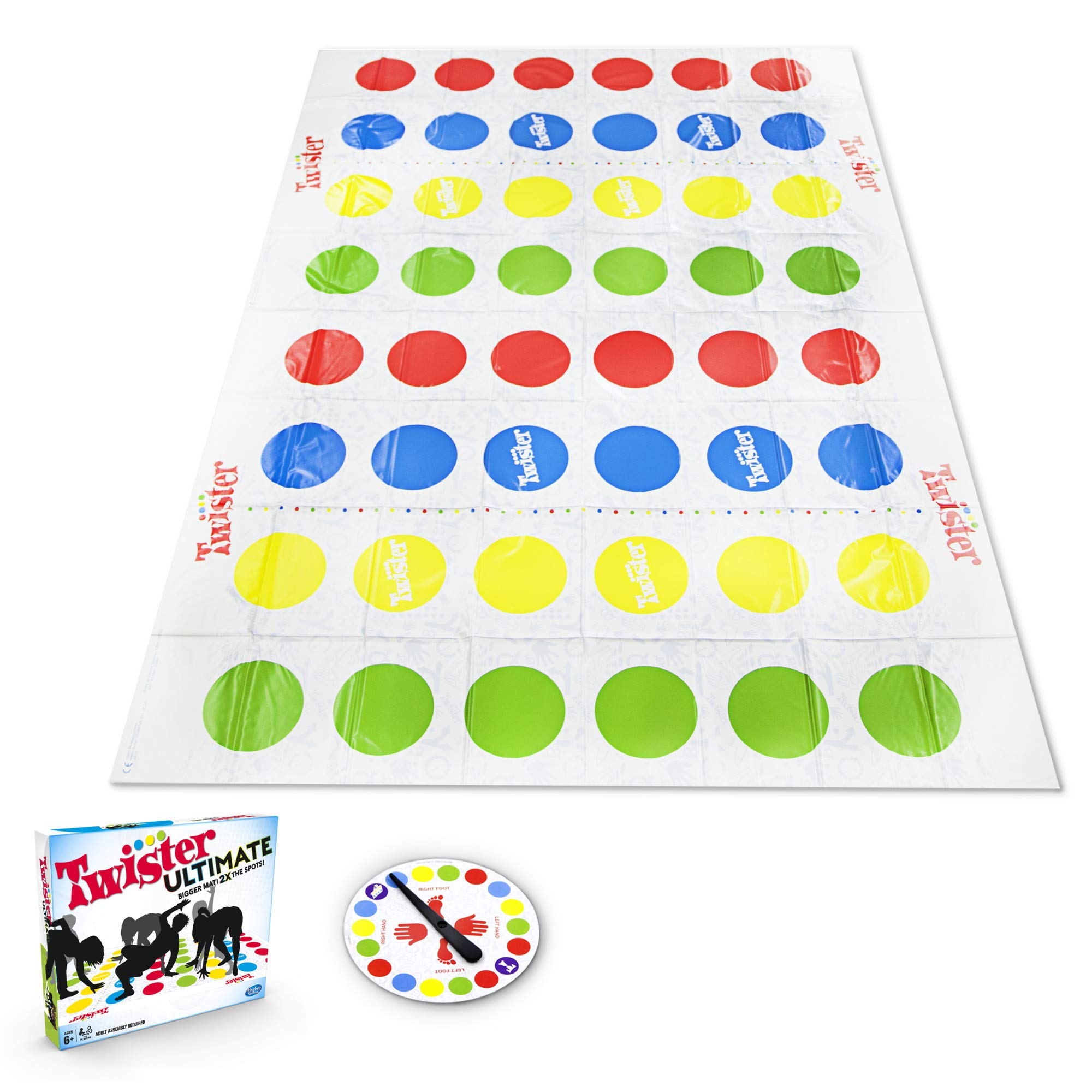 Hasbro Gaming Twister Ultimate - Bigger Mat, More Spots, Family Party Game for Kids Ages 6+ 2