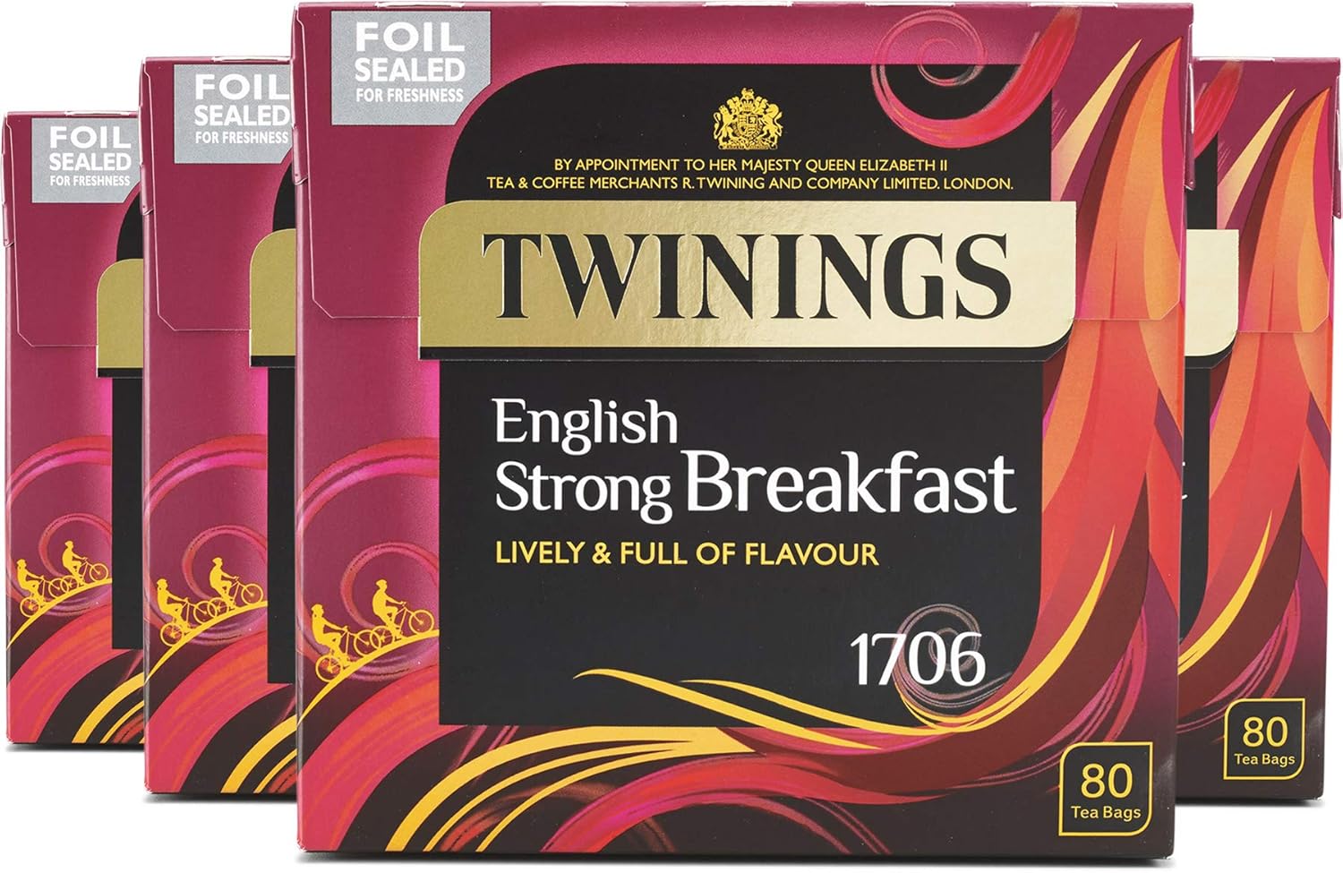 Twinings English Strong Breakfast Tea, 320 Tea Bags (Multipack of 4 x 80) 1