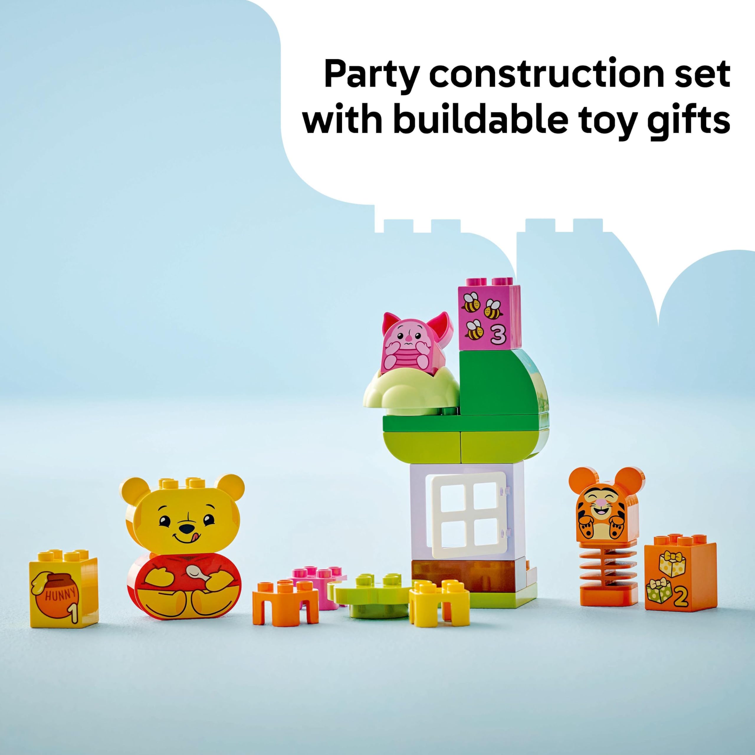 LEGO DUPLO Disney Winnie the Pooh’s Birthday Party Building Toy - 22-Piece Set for Toddlers 18 Months+