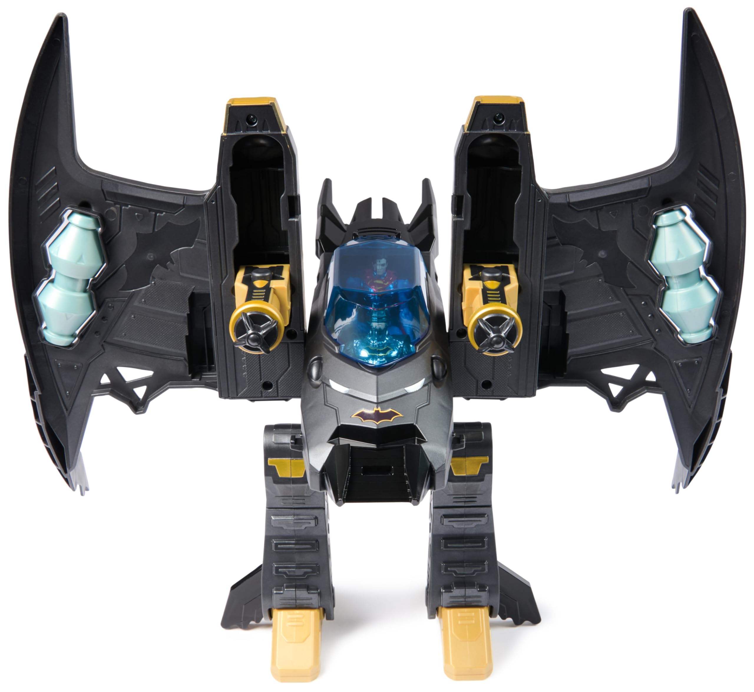 Metal Force Transforming Batwing - 2-in-1 Playset with Figures & Cards 2